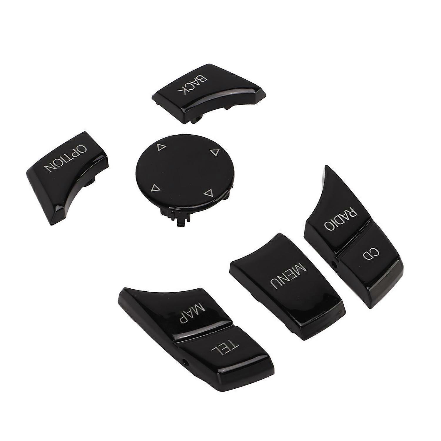 6er-pack Multimedia-bedienknöpfe, Multifunktions-klavierlack-schwarz, Plug & Play Für 3er, 5er, F30, F10