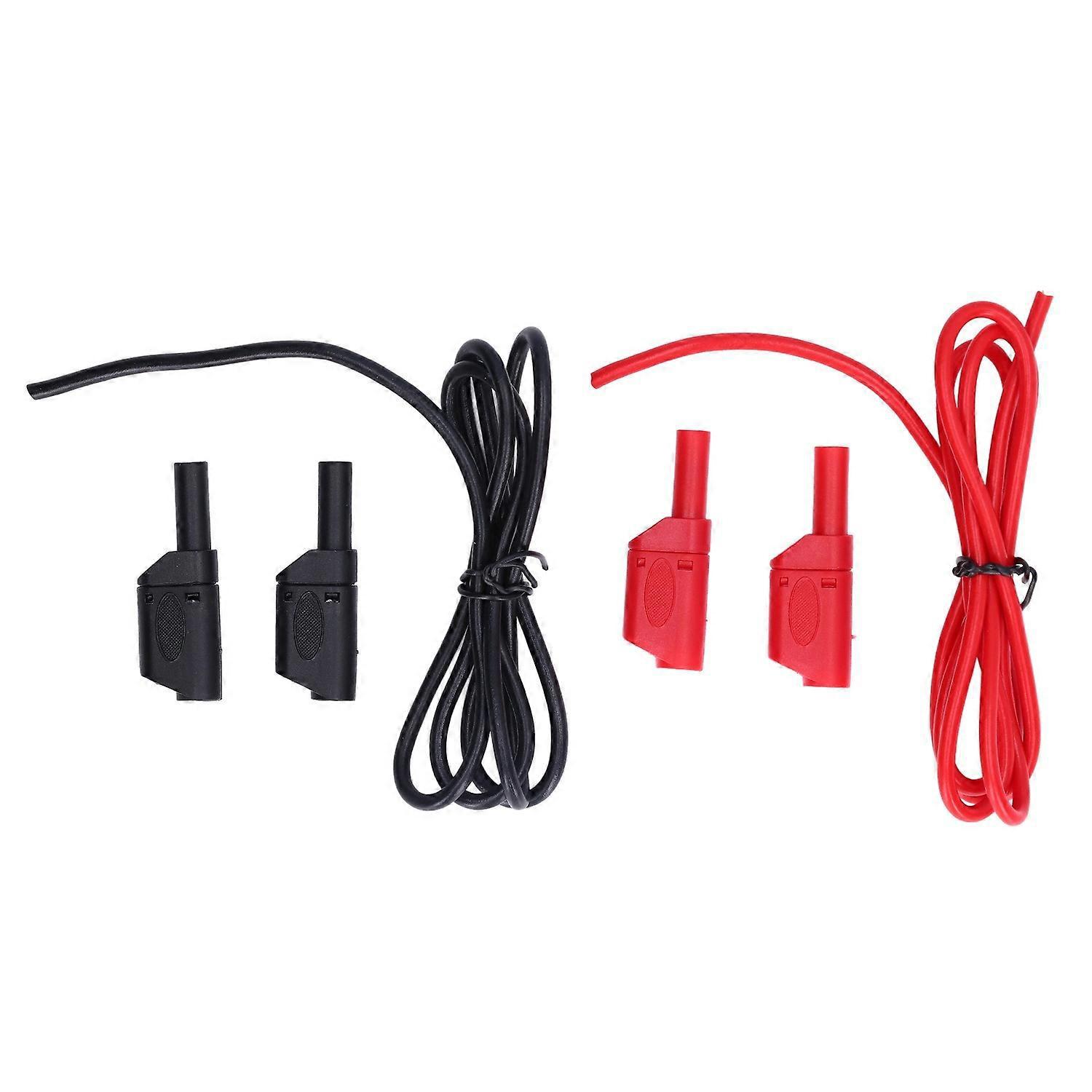 Bananenstecker-prüfleitung 4 Mm Stecker Auf Stecker 32 A 1000 V Rot Schwarz Set Kit Für Batteriestrom