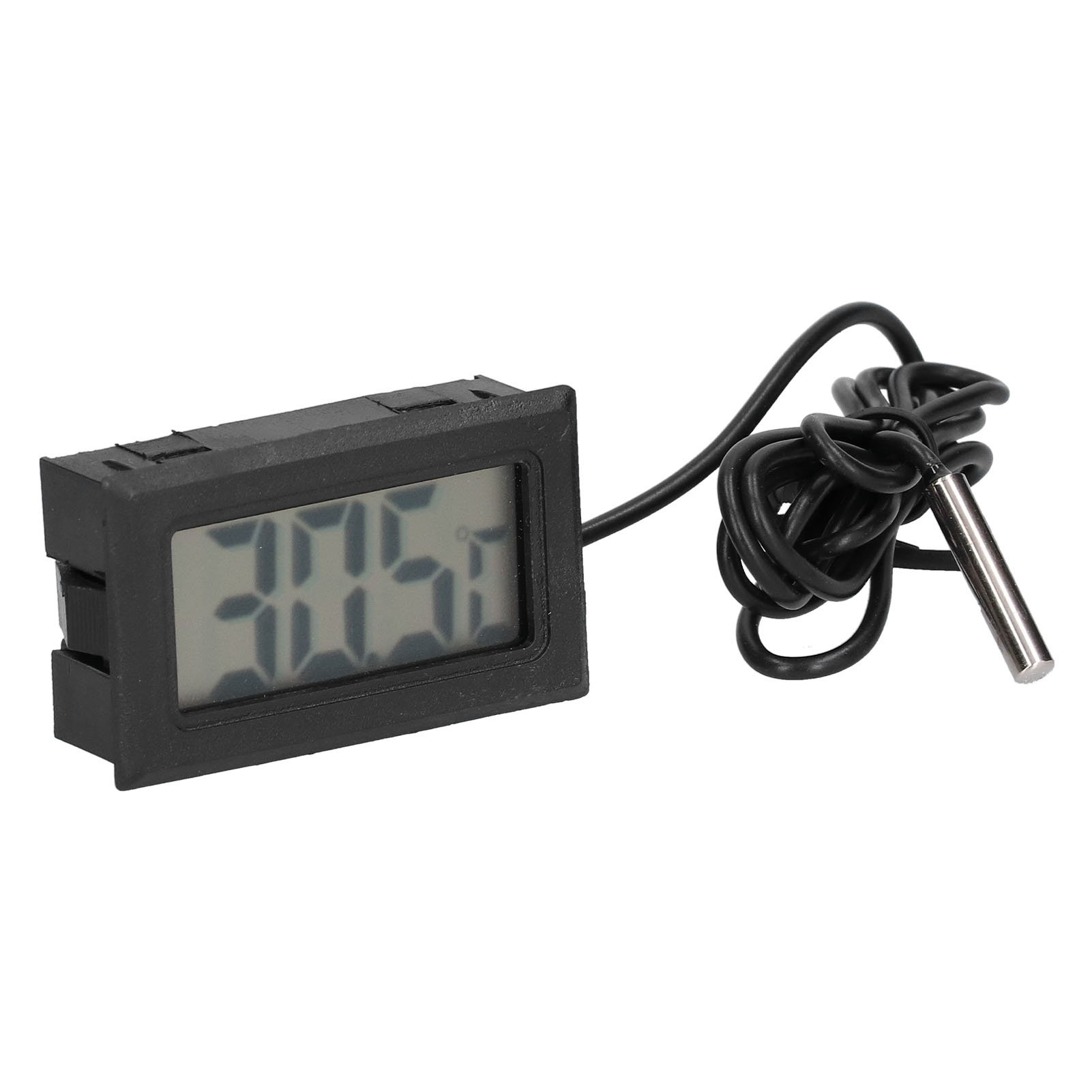 Digitales Elektronisches Thermometer, Schwarzes Abs-lcd-thermometer Mit Externer Sonde