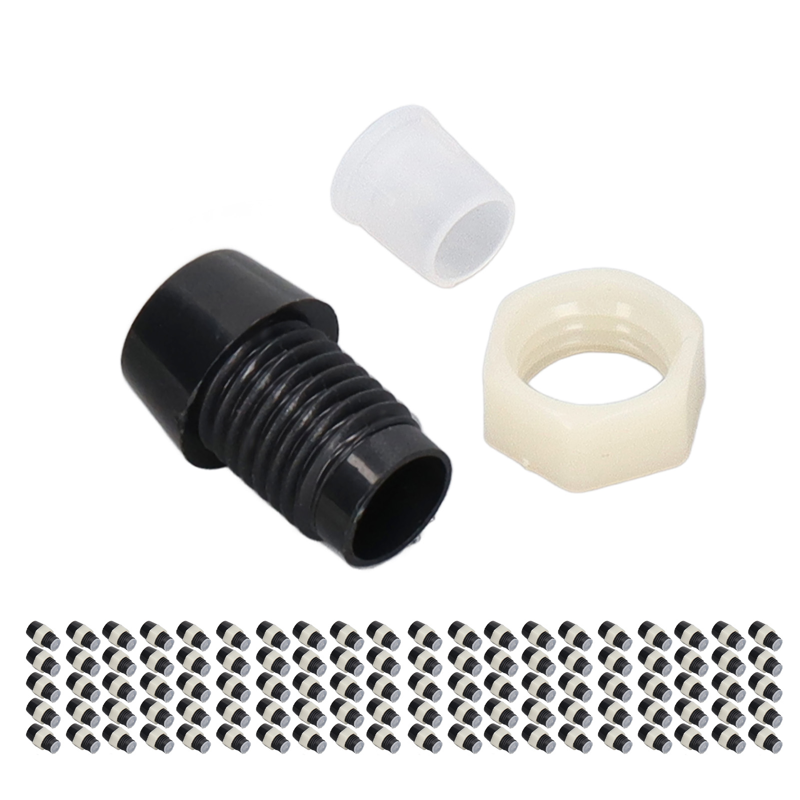 100er-set Led-halter 5 Mm Kunststoff Leuchtdioden Panelmontage Clip Zubehörset Schwarz