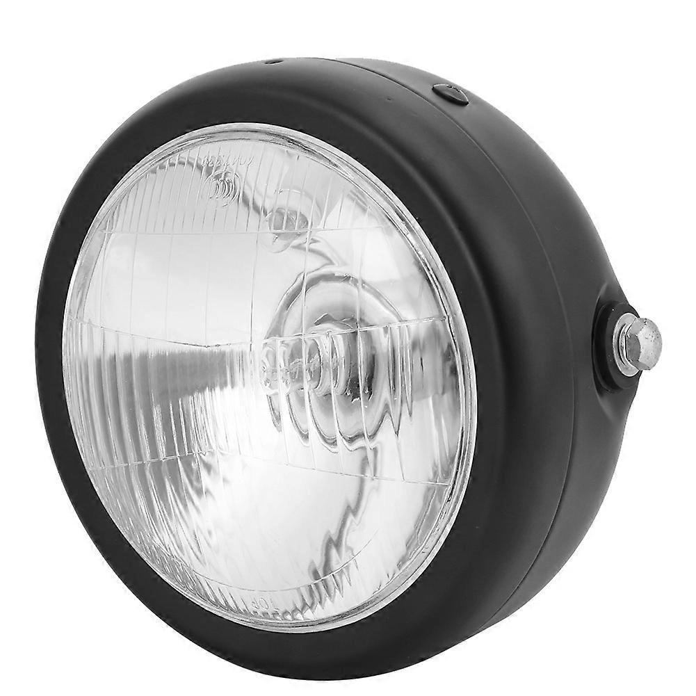 Retro-motorrad-frontscheinwerfer Mit Schwarzem Aluminiumgehäuse, Weißer Linse Und Runder Form, Passend Für Cg125 Und Gn125