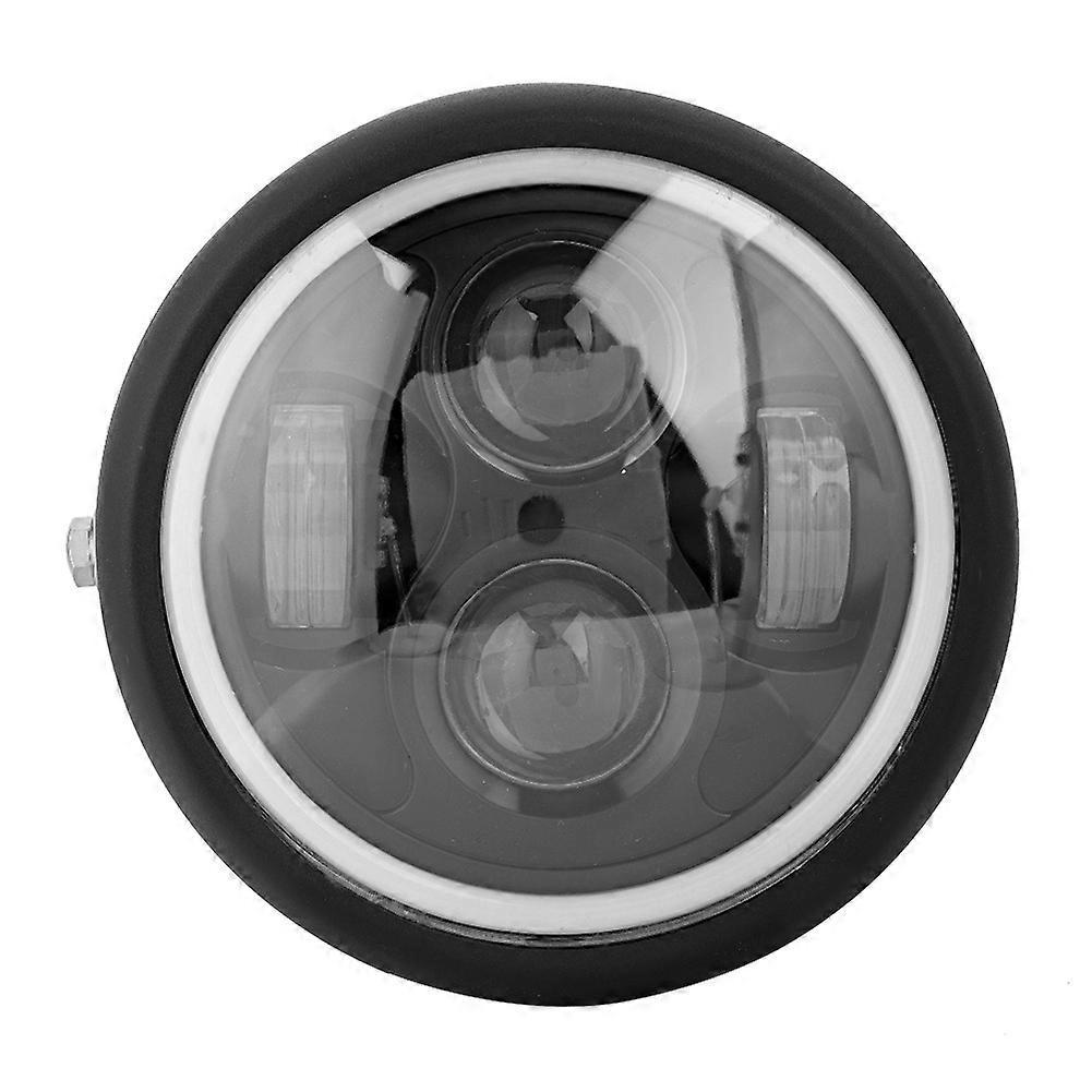 Universal-motorradscheinwerfer Im Retro-stil Mit Hellem Led-licht, Runde Frontleuchte