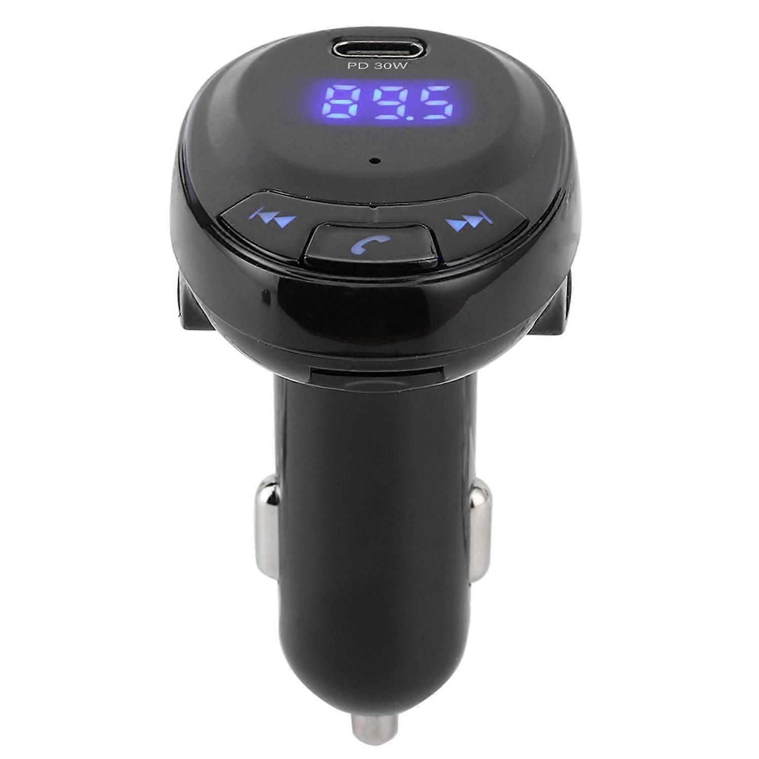 Bt09 12v Bluetooth-funk-fm-transmitter Mp3-player Typ C Schnellladefunktion Pd 30w Kfz-ladegerät