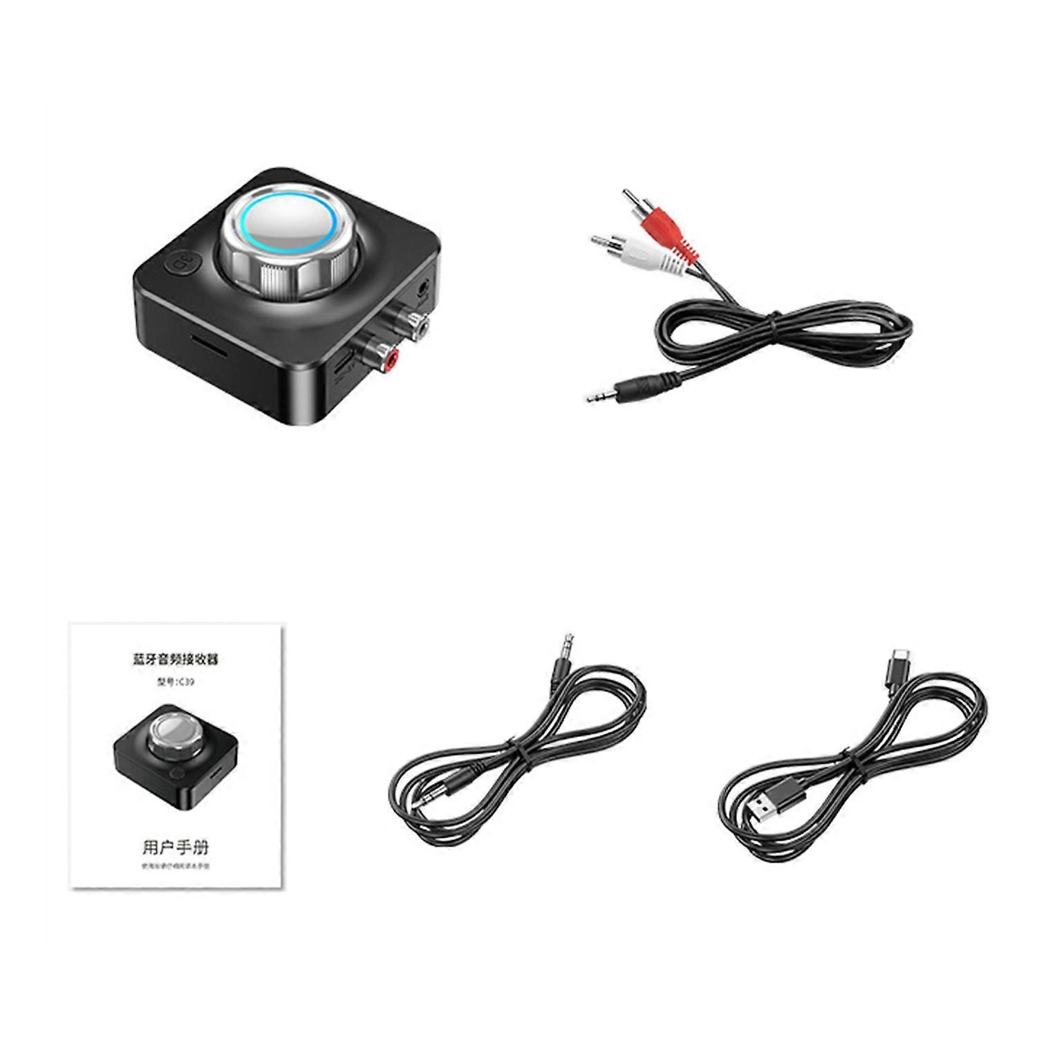 Bt 5.1 Audio-empfänger, 3d-surround-sound-audioadapter Für Heimstereoanlagen, Latenzarmer Rca-empfänger Für
