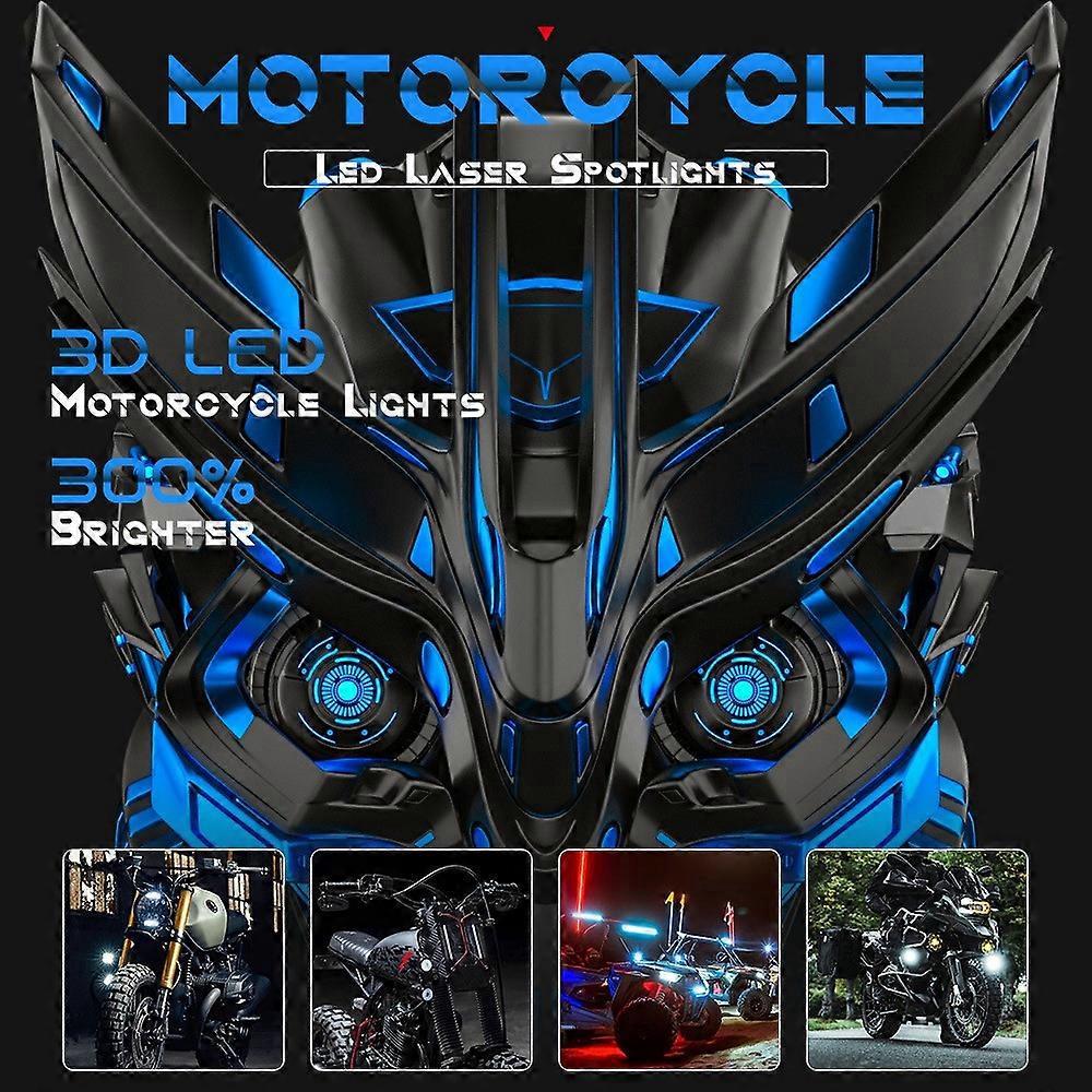 Stück Motorrad-led-scheinwerfer, Zweifarbig, Fern-/abblendlicht, Offroad-fahrscheinwerfer, Nebelscheinwerfer I