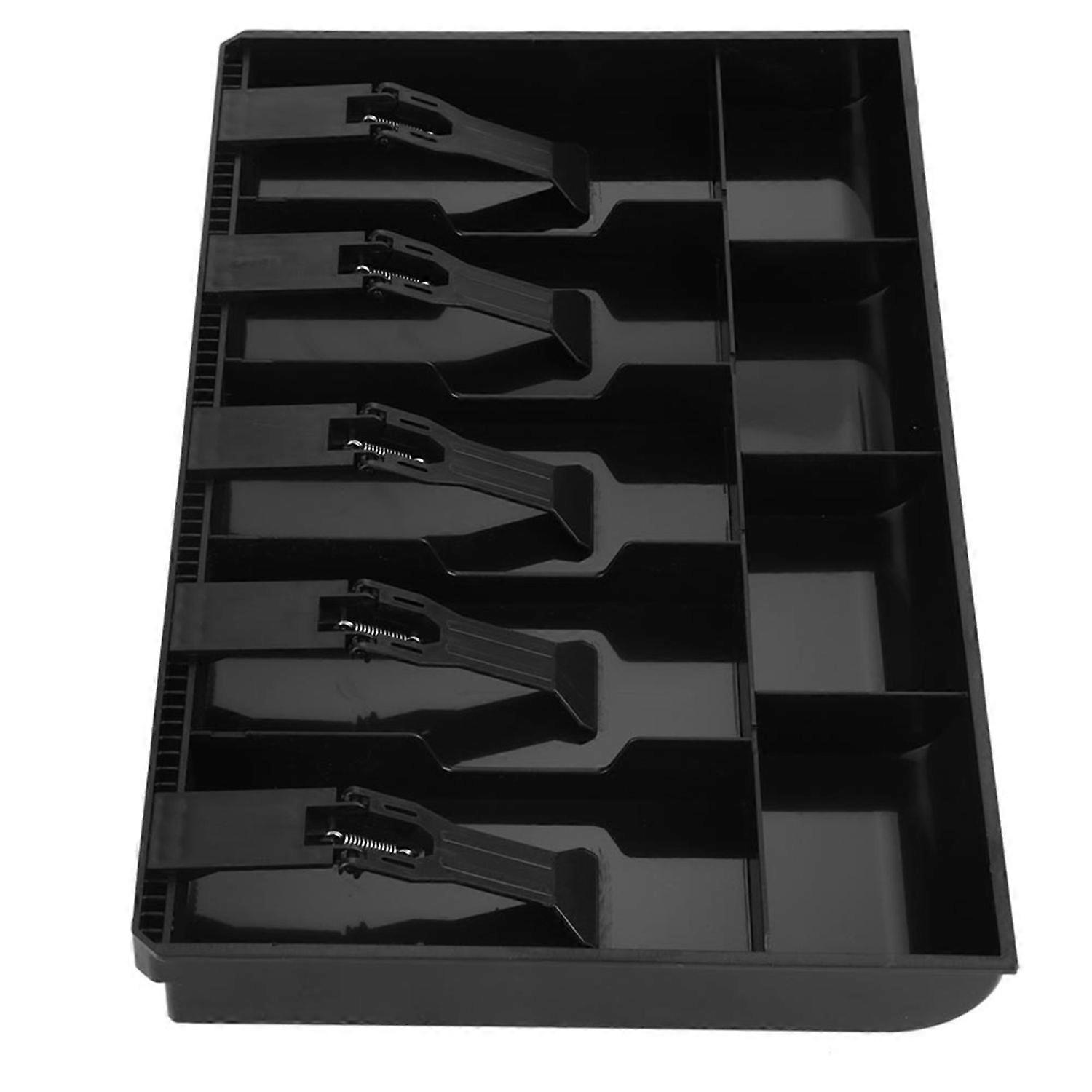 Fünf-fächer-kassenschubladeneinsatz, Münzfach, Kassierer-aufbewahrungsbox (schwarz)