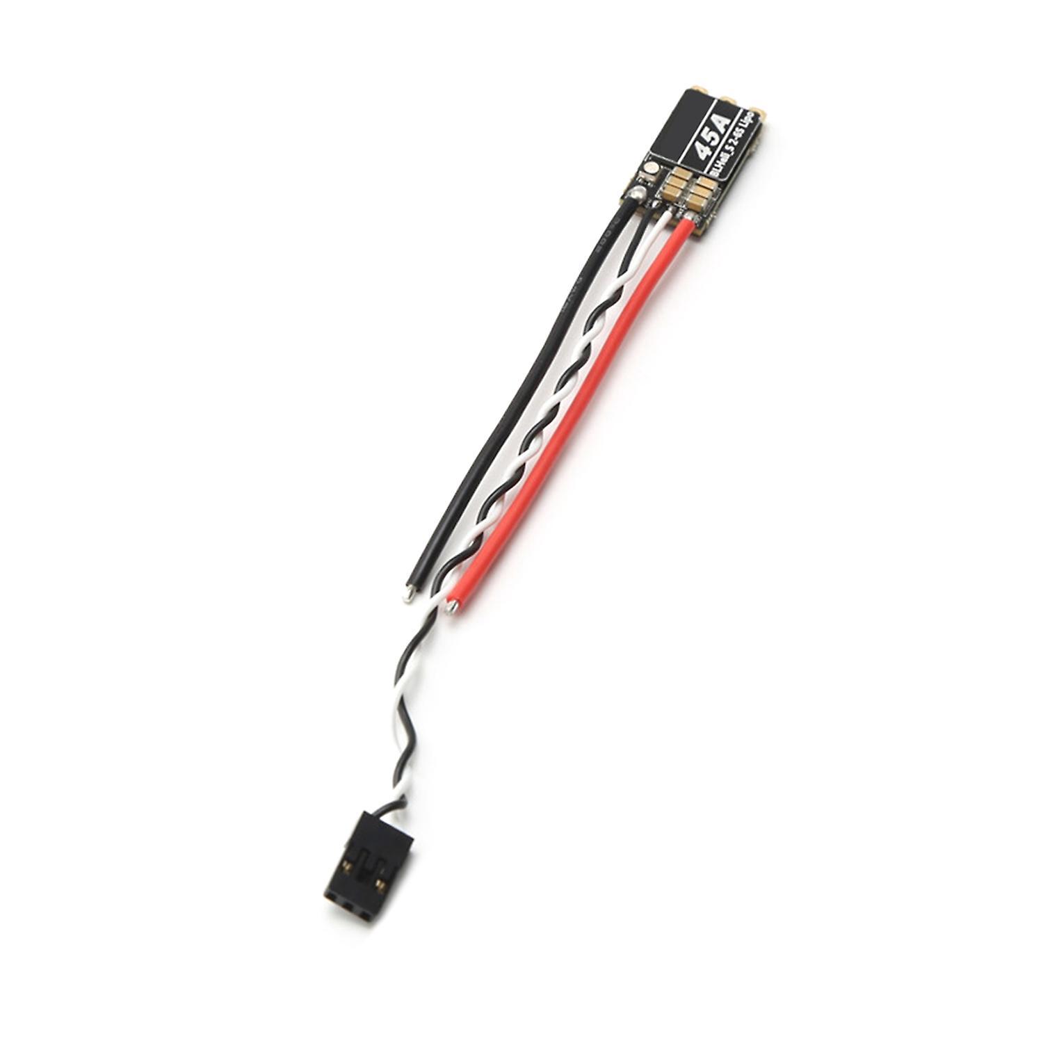 45a Blhelis Esc 2-6s Lipo Brushless Esc Elektronischer Drehzahlregler Mit Integrierter Programmierbarer Rgb-led, 1 Stück, Schwarz