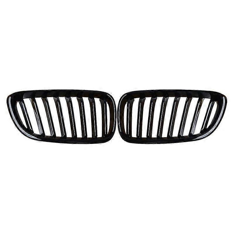 Passend Für Bmw 2er F22 F23 F87 M2 2014–2018, Schwarzer, Einteiliger Frontstoßfänger Mit Zwei Lamellen, Nierengrill, Lufteinlassgitter, Kühlergrill – Einteilig, Glänzend Schwarz