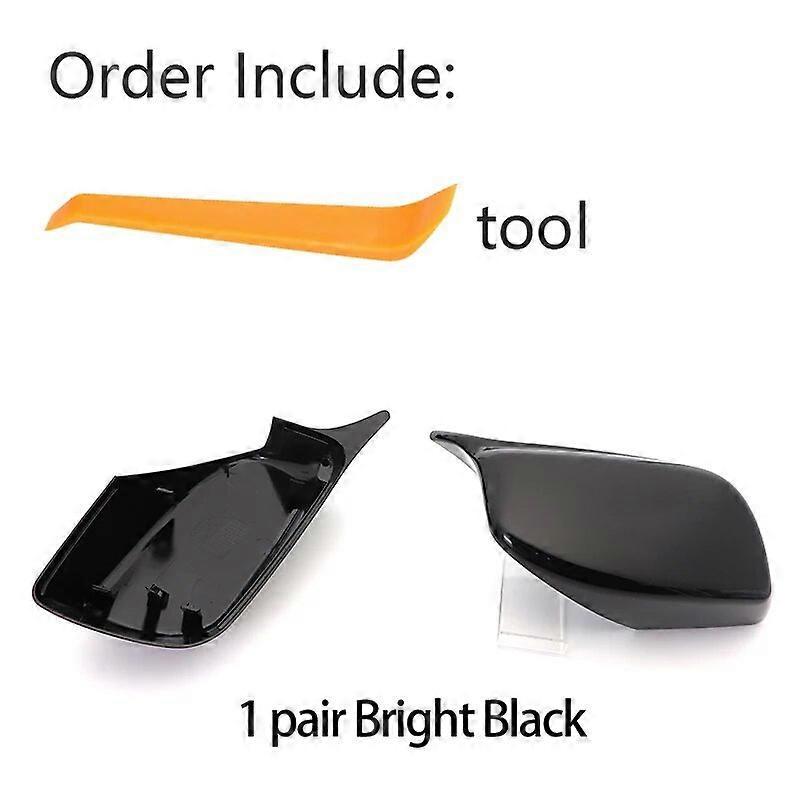 2x Schwarze Außenspiegelkappen In Carbonfaser-optik Als Ersatz Für Bmw 5er E60 E61 E63 E64 2004-2008 520i 525i 528i 528xi 530i – Schwarz