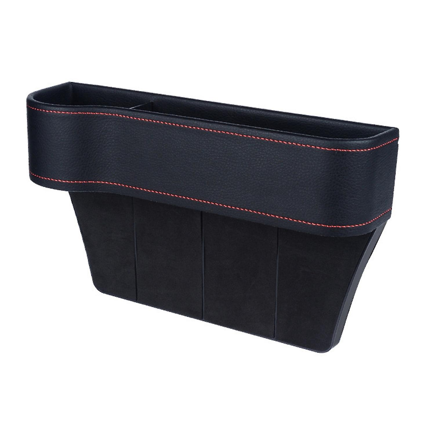 Ablagebox Für Den Spalt Zwischen Vordersitz Und Autositz, Premium-pu-lederkonsole Mit Cu-links-fahrerkonsole, Schwarz