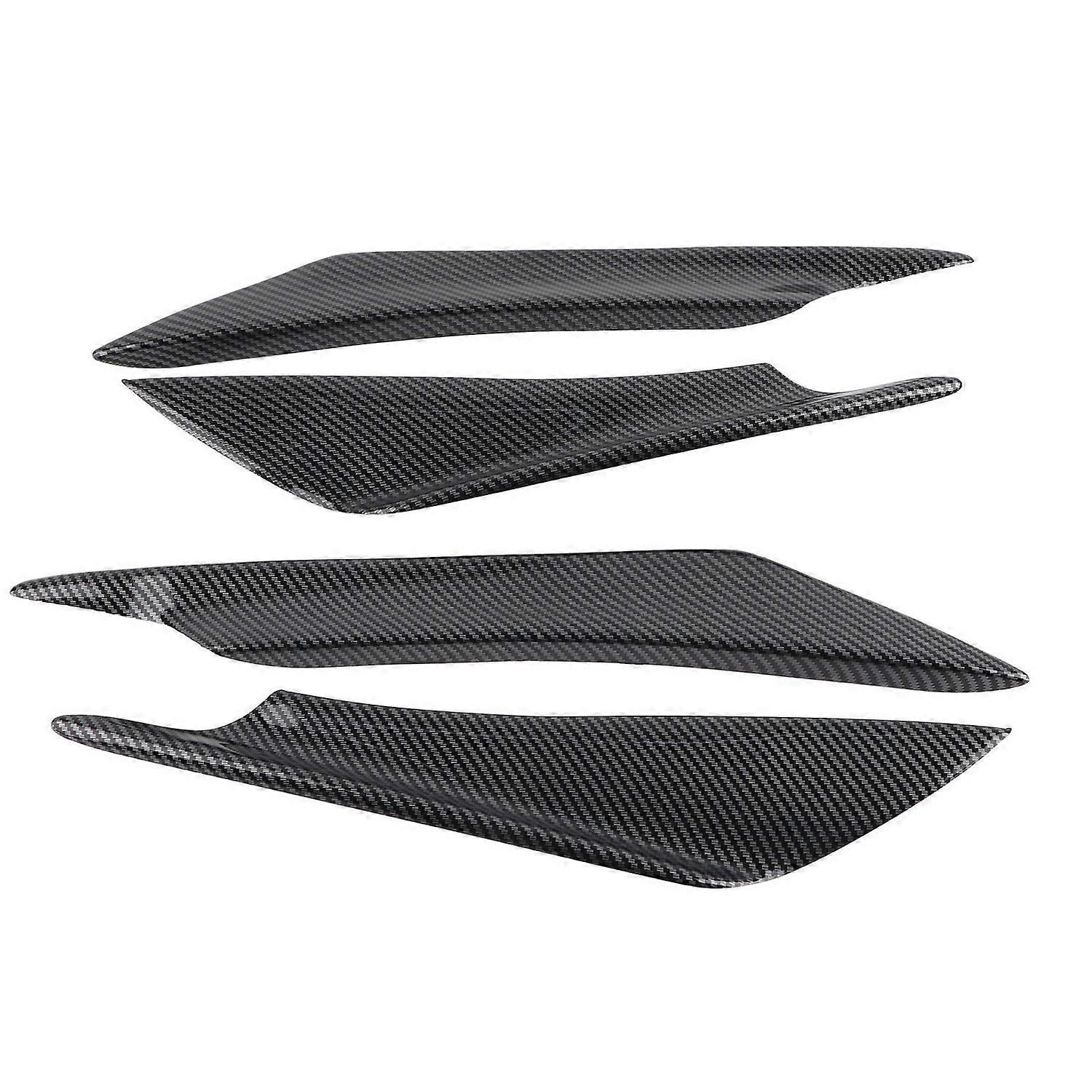 4-teiliges Set Universeller Carbonfaser-karosseriespoiler Für Frontstoßstangen, Lippensplitter, Zierleisten