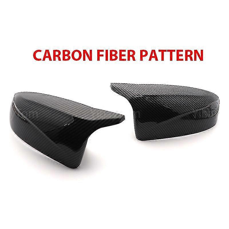 Außenspiegelkappen In Glänzendem Schwarz Mit Carbonfaser-optik (hupenform) Für Bmw X5 E70 Und X6 E71 (2008–2013) – Carbonfaser-muster
