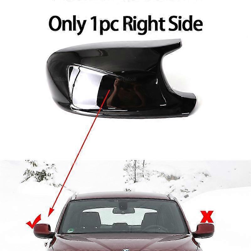 Außenspiegelkappen Aus Glänzend Schwarzem Carbonfaser-optik Für Bmw X3 F25 X1 E84 (vor-facelift) 2010–2013 – 1 Stück, Rechts – Schwarz