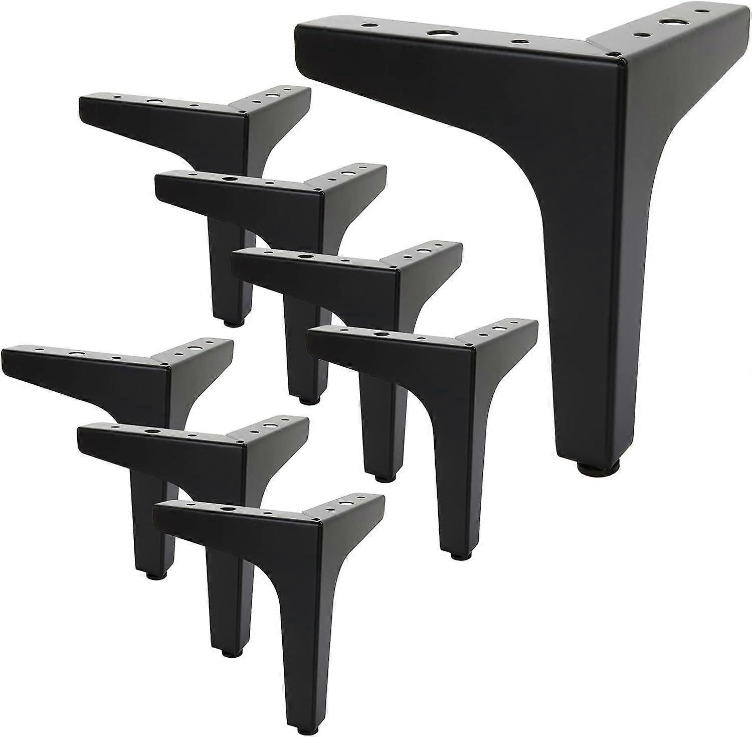 Verstellbare Schrankbeine, 8er-pack, 15 Cm (6 Zoll) Metall, Schwarze Metallbeine Für Möbel, Dreieckige Tischbeine, Moderne Schrankbeine (c-5 Cm) – Schwarz