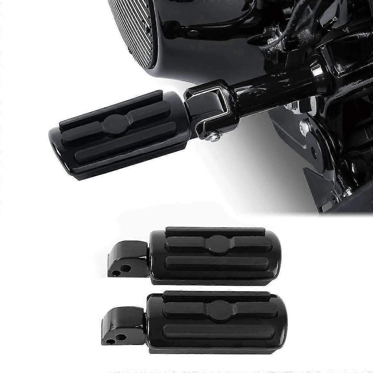 Schwarze Aluminium-motorradfußrasten, Soziusfußrasten-zubehör Für Harley Softail Slim Fat Bob Low Rider 2018-2023