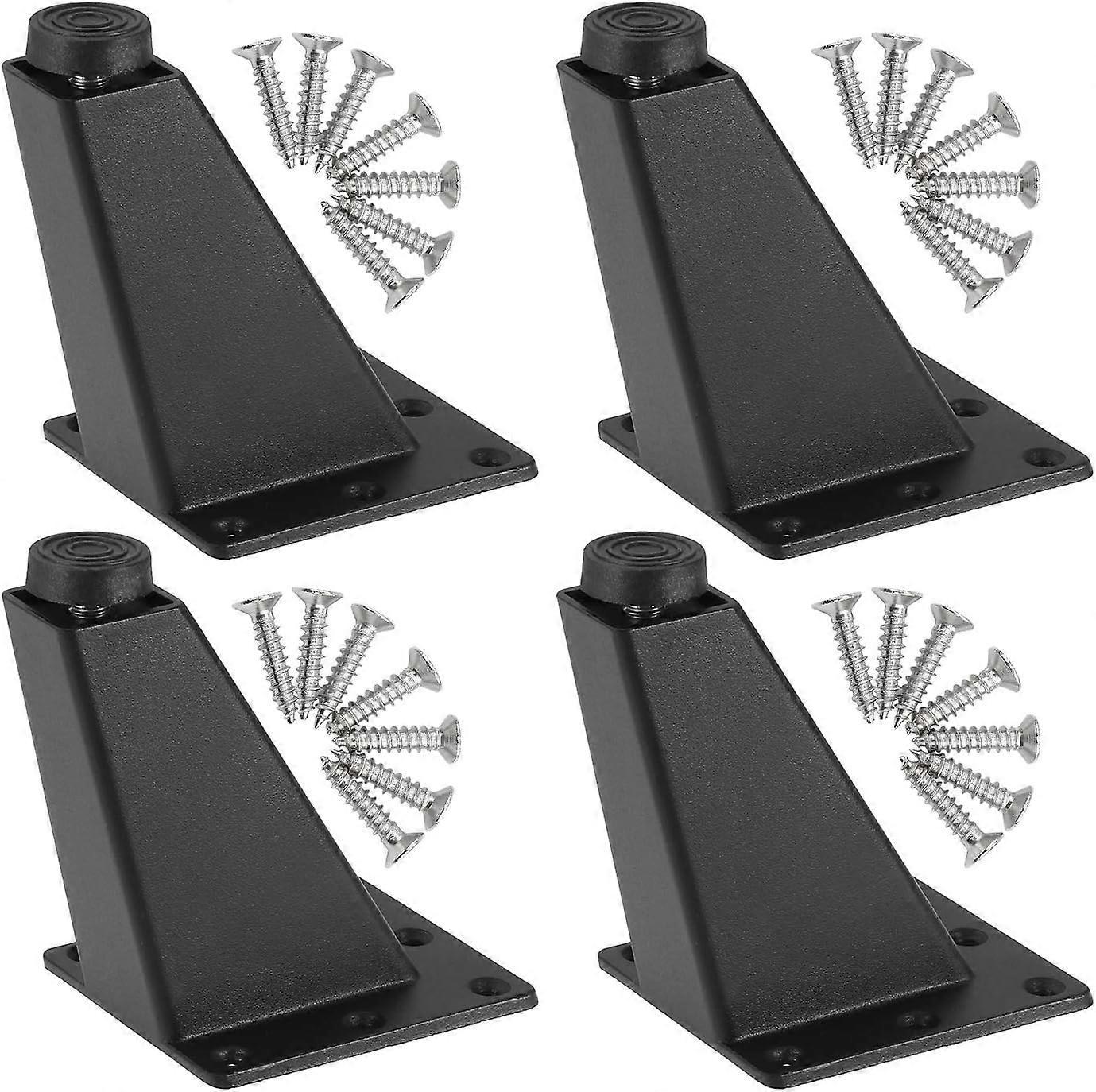 Verstellbare Schrankbeine, 4er-set, Verstellbare Möbelbeine, Verstellbare Dreieckige Küchenmöbelbeine, Möbelbeine Aus Aluminiumlegierung, Frühstücksbar – Schwarz