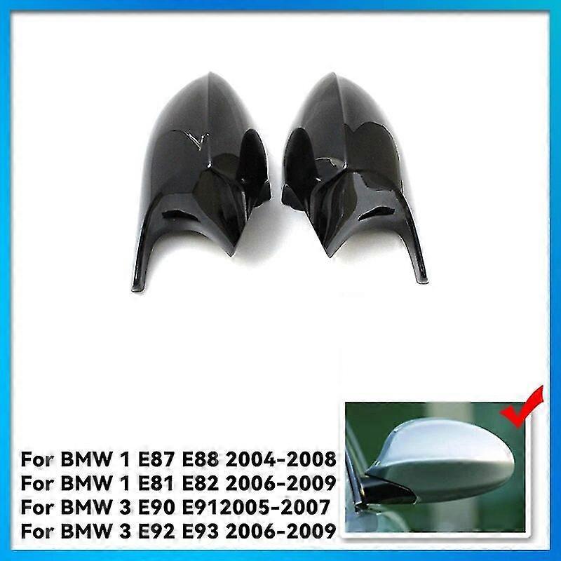 Schwarze M3-style-abdeckung Für Bmw 1er Und 3er (e90, E91, E81, E82, E87, E88) – Carbonfaser-rückspiegelkappe In M-optik – Abs Schwarz