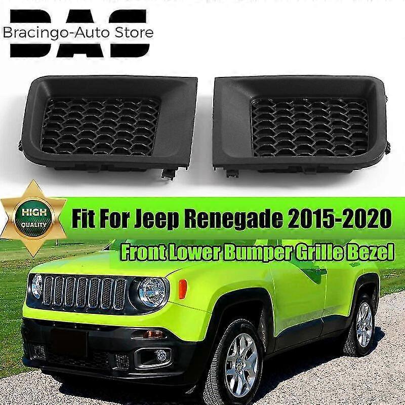 5xb62lxhaa 5xb63lxhaa 735618579l 735618580r Passend Für Jeep Renegade 2015-2020 Stoßstangengrillblende Links Und Rechts Vorne Unten Schwarz