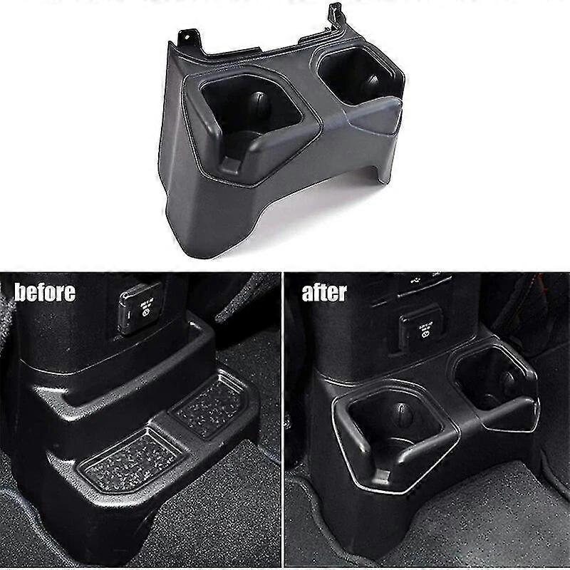 Getränkehalter-abdeckung Für Die Hintere Mittelkonsole Des Jeep Wrangler Jl (2018–2022), Zur Montage Am Boden.