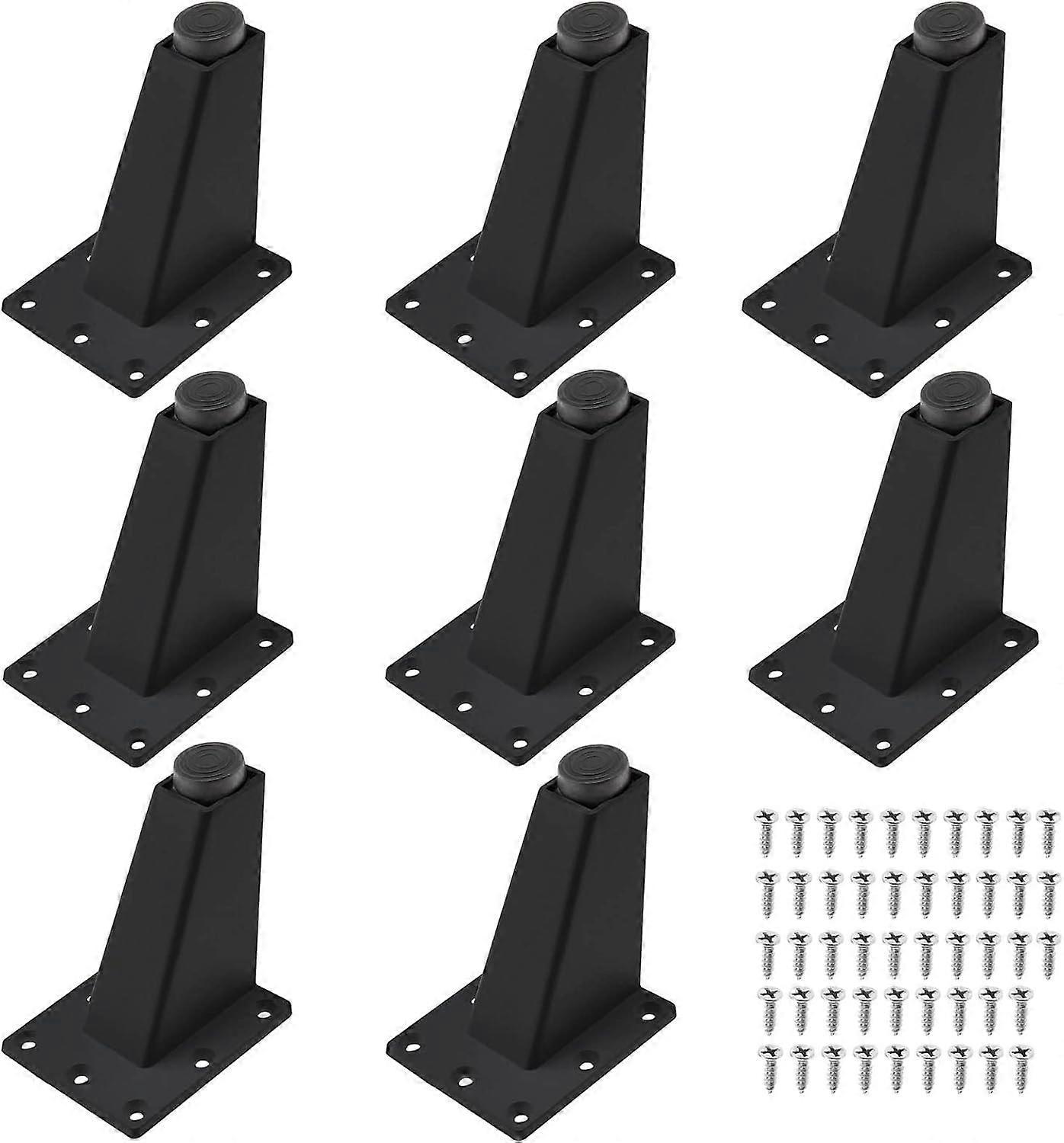 Verstellbare Schrankbeine, 8-teiliges Set, Möbelbeine Aus Aluminiumlegierung, Moderne Tischbeine, Dreieckige Metallfüße, Ersatzbeine Für C-87cm-tisch, Schwarz