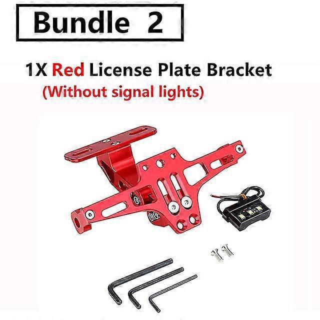 Kennzeichenhalterung Mit Led-beleuchtung, Verstellbar, Für Bmw R1200gs, F850gs, F750gs Und Honda – Kennzeichen Rot