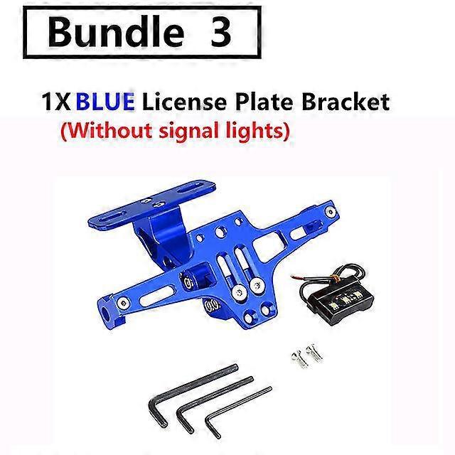Kennzeichenhalter Mit Led-beleuchtung, Verstellbar, Für Bmw R1200gs, F850gs, F750gs Und Honda – Kennzeichen Blau