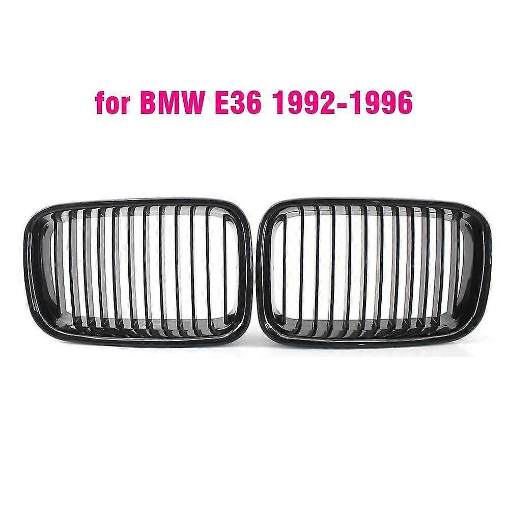 Schwarzer Kühlergrill Aus Abs Für Bmw E36 318i, 323i, 325i, 320i Und 328i (1994–1996) – Hochglanzschwarz