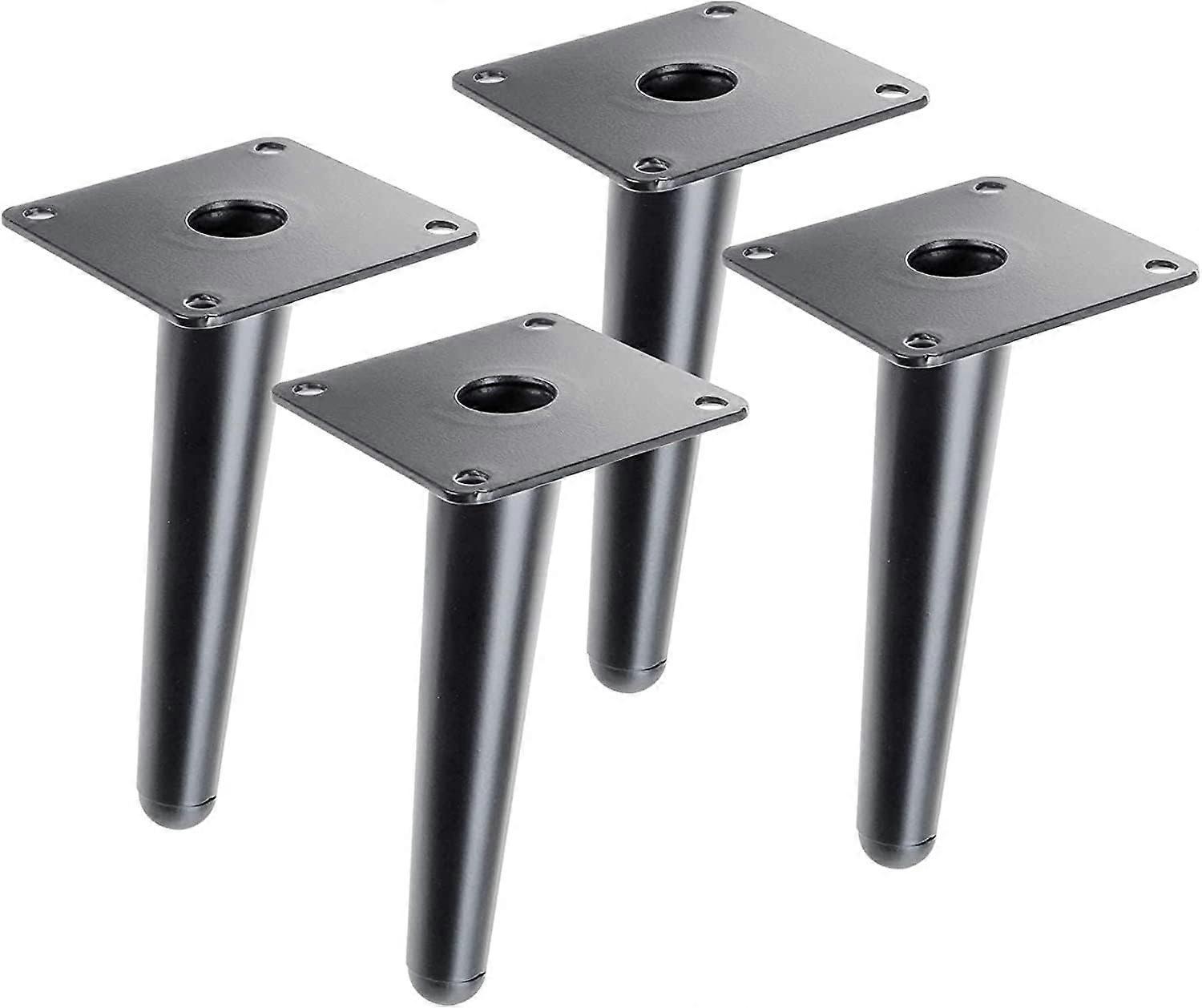 Verstellbare Möbelfüße, 10 Cm (4 Zoll) Edelstahl, Schwarz, Robust, Für Sofa/sessel/couch (4 Stück) (farbe: Schwarz, Größe: 10c-10cm-schwarz)