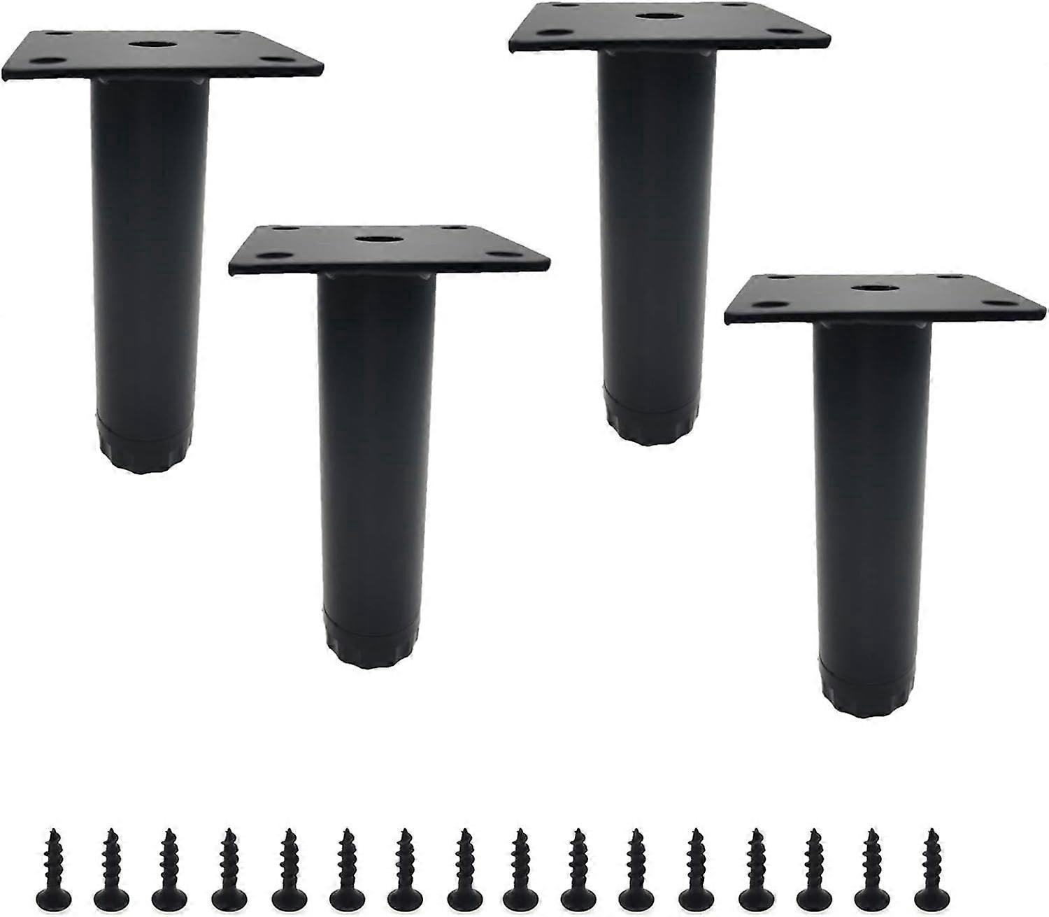 Verstellbare Möbelfüße, 10 Cm (4 Zoll), Moderne Metall-möbelfüße, Ersatzbeine Für Sofa, Couch, Stuhl, Hocker, Schrank, Tisch, 4er-set, Schwarz