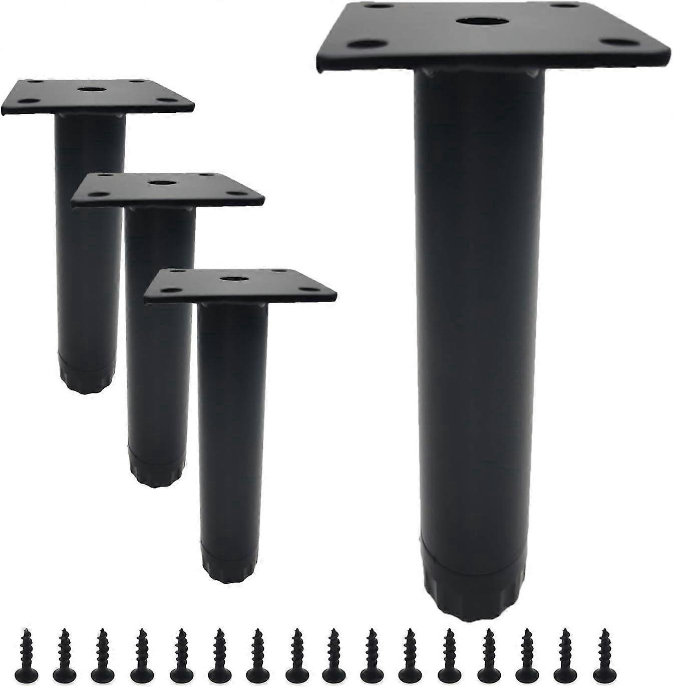 Verstellbare Möbelfüße, 15 Cm (4 Zoll), Moderne Metall-möbelfüße, Ersatzbeine Für Sofa, Couch, Stuhl, Hocker, Schrank Und Tisch, 6er-set, Schwarz