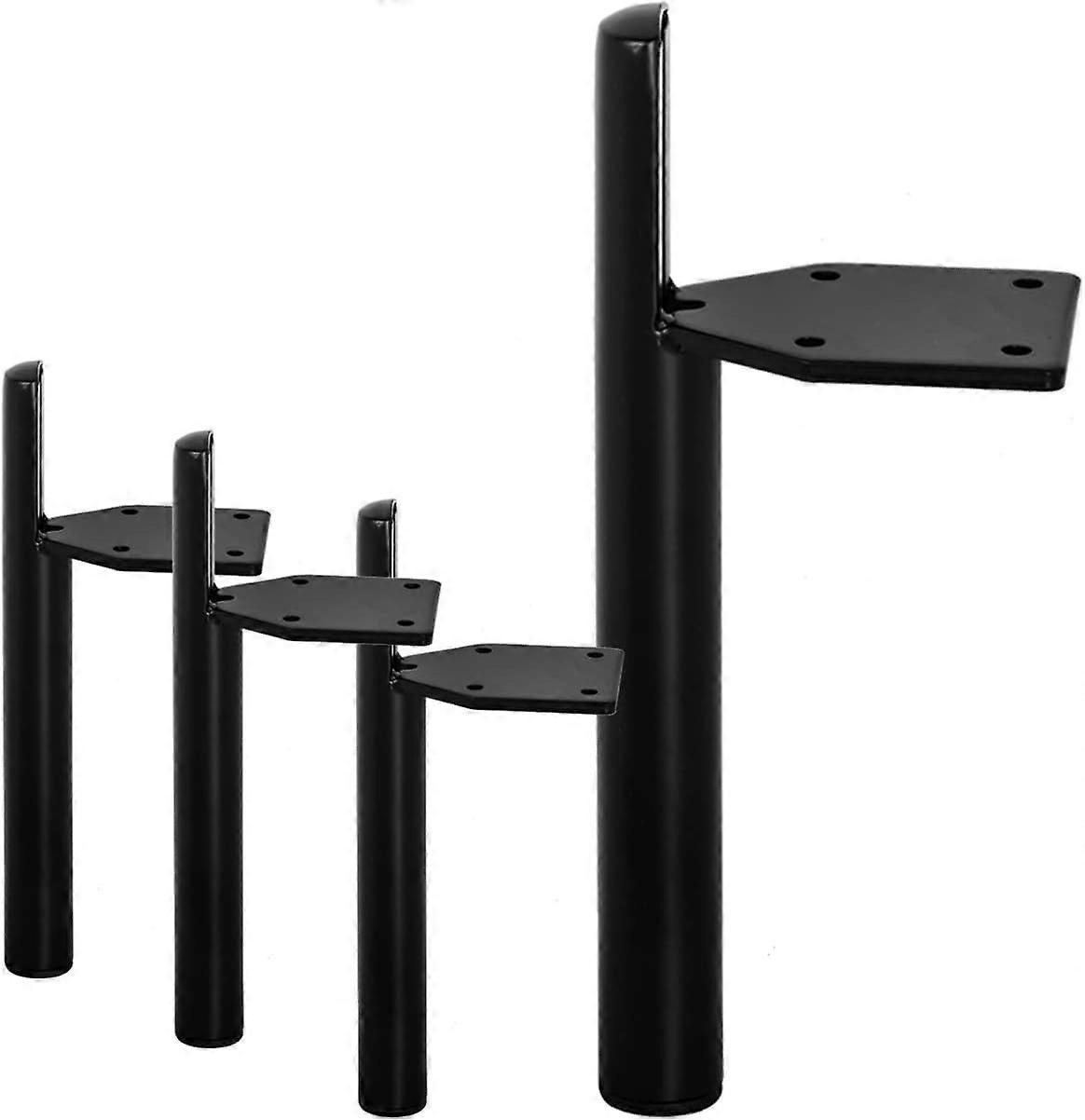 Verstellbare Schrankfüße, 17 Cm (7 Zoll) Metall, 4 Stück, Moderne, Konische, Seitlich Montierte Diy-möbelfüße, Schwarz, Für Schränke, Kommoden Und Tv-ständer – 17 Cm (7 Zoll) – Schwarz