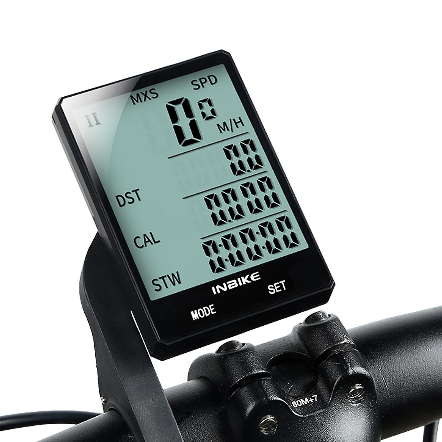 Inbike 2,8-zoll-fahrradcomputer, Kabellos, Multifunktional, Mit Regensensor, Kilometerzähler Und Geschwindigkeitsmesser, Weiß