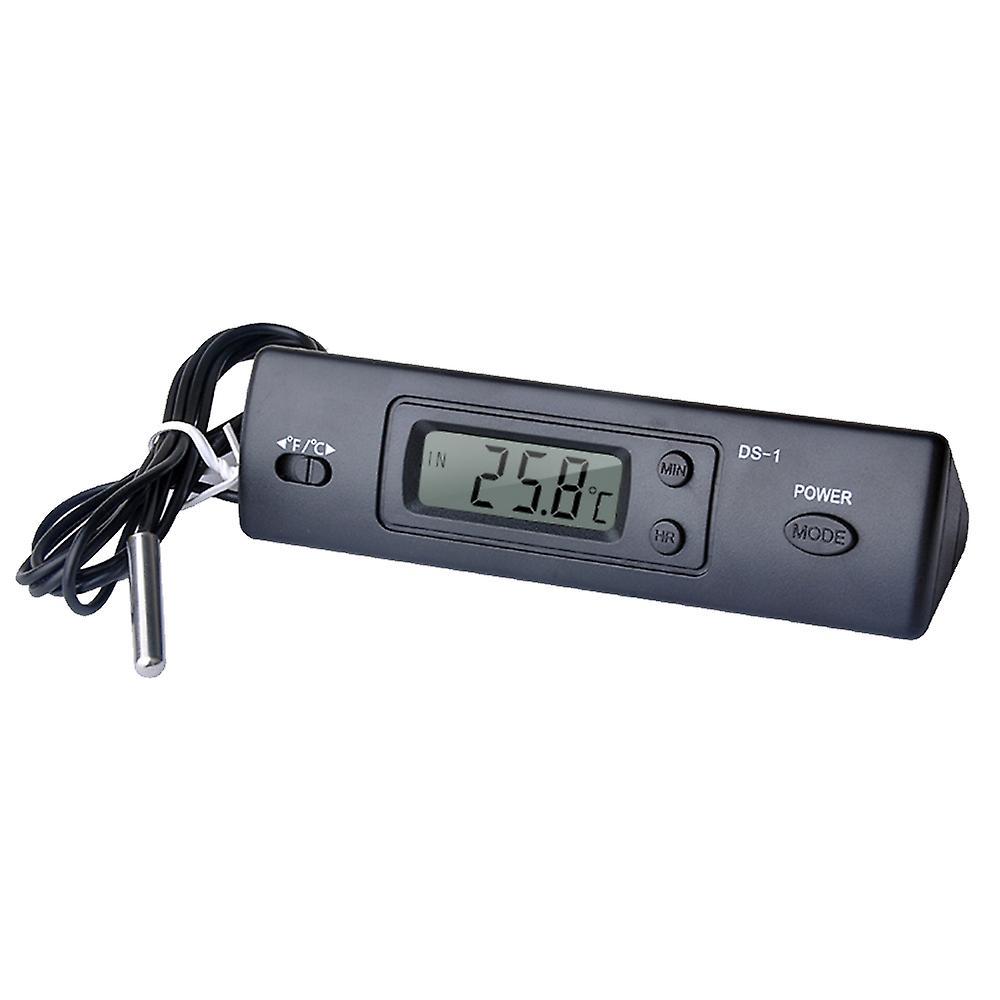 Mini-multifunktions-digitalthermometer Mit Elektronischer Anzeige Für Auto, Innen- Und Außenbereich, Zeit- Und Temperaturanzeige