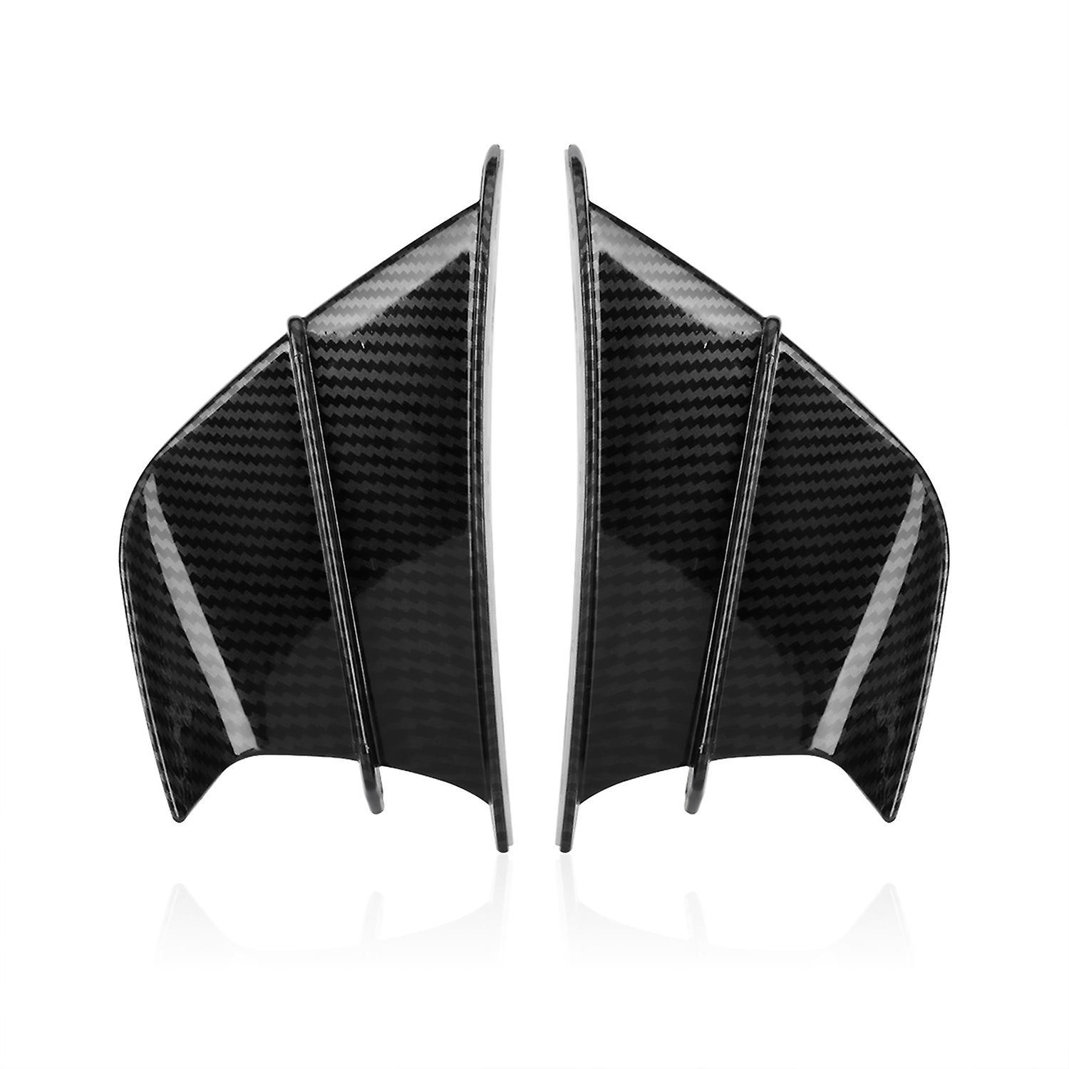 Universelle Motorrad-seitenschweller Aus Glänzend Schwarzem Carbonfaser