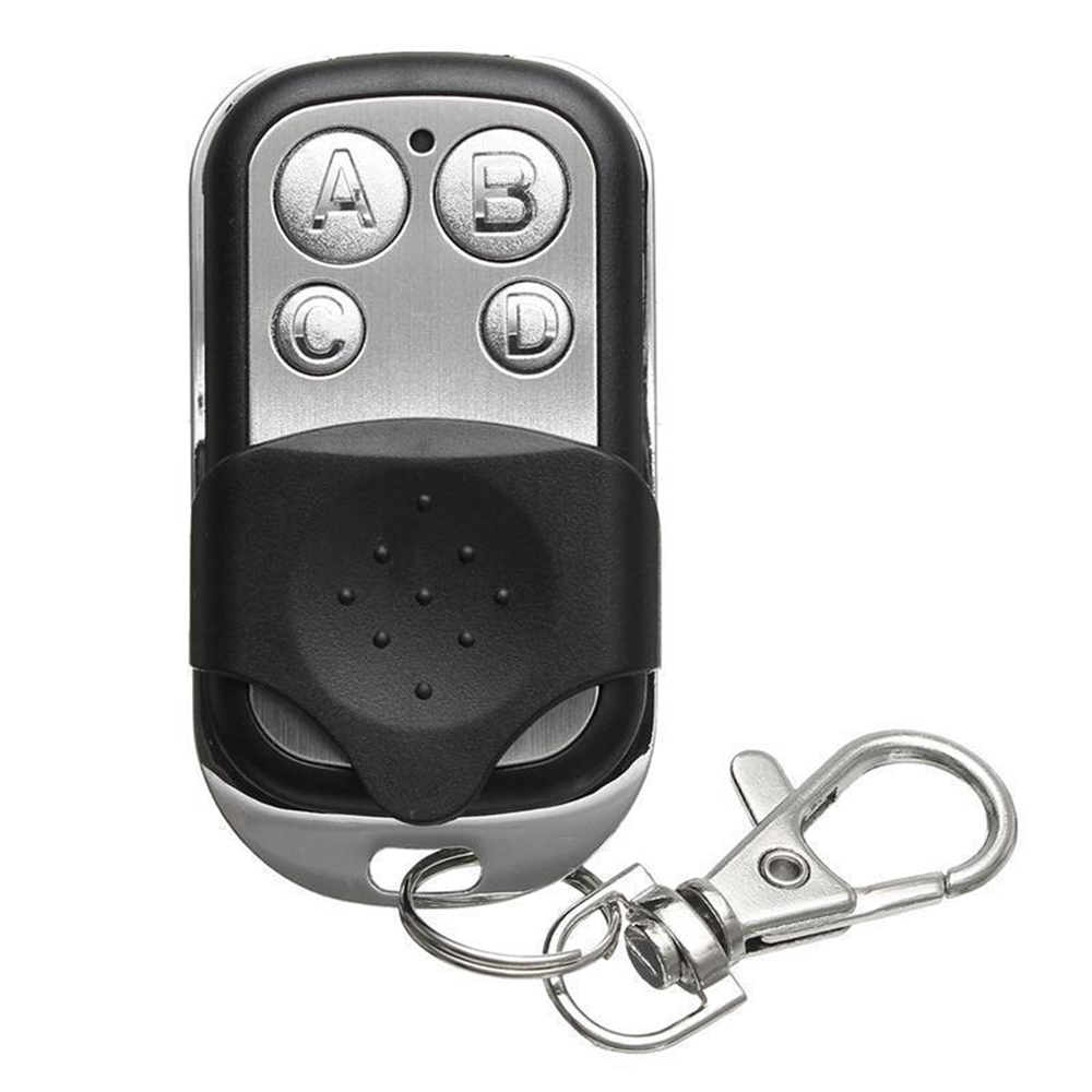 Universelle 433-mhz-garagentor-fernbedienung Aus Metall Mit 4 Tasten – Rolling-code-sender Und Torklonfunktion, 1 Stück, Schwarz