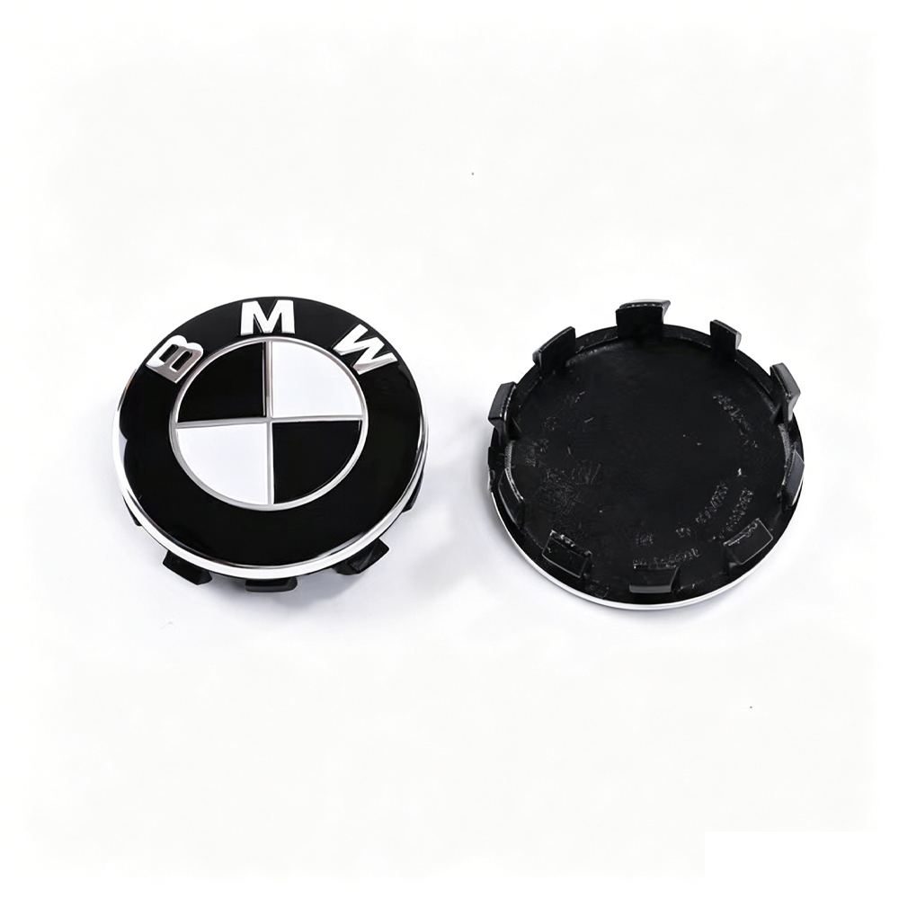 Satz Mit 4 Radnabenkappen (56 Mm) Für Bmw 1er, 3er, 5er, 7er, X1, X3, X4, X5 Und X6, Felgen-mittelkappen, Radnabenblenden, Schwarz-weiß, 4 Stück