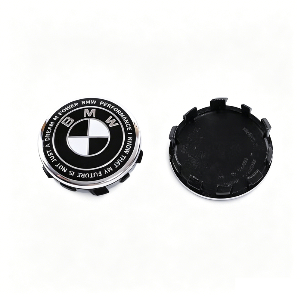 Satz Mit 4 Radnabenkappen (56 Mm) Für Bmw 1er, 3er, 5er, 7er, X1, X3, X4, X5 Und X6, Sport-radnabenkappen, Schwarz-weiß-edition, 4 Stück