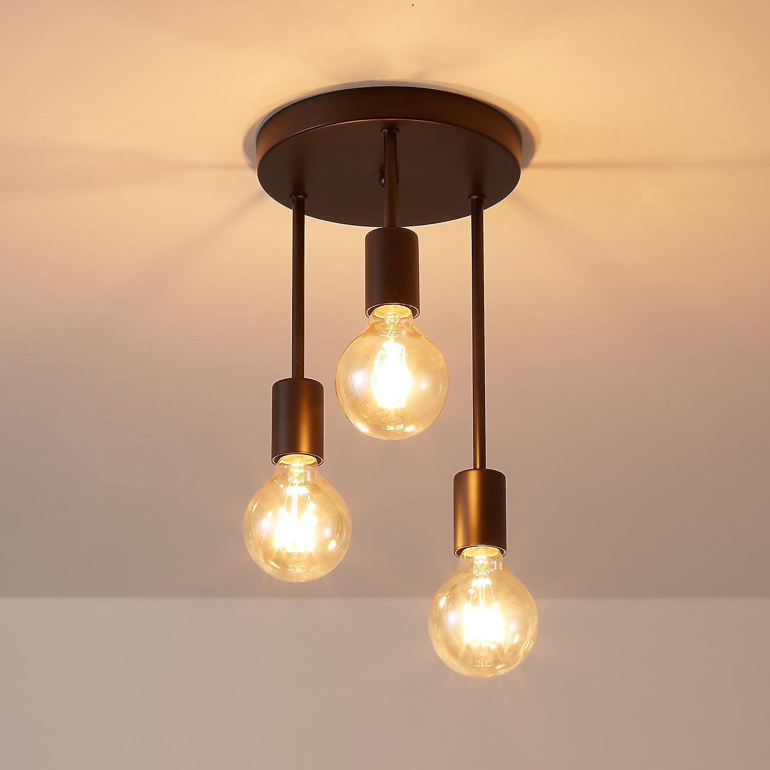 Neoglint Ac 220-240v Retro 3-flammige Hängeleuchte Mit E27-fassung Für Wohnzimmer