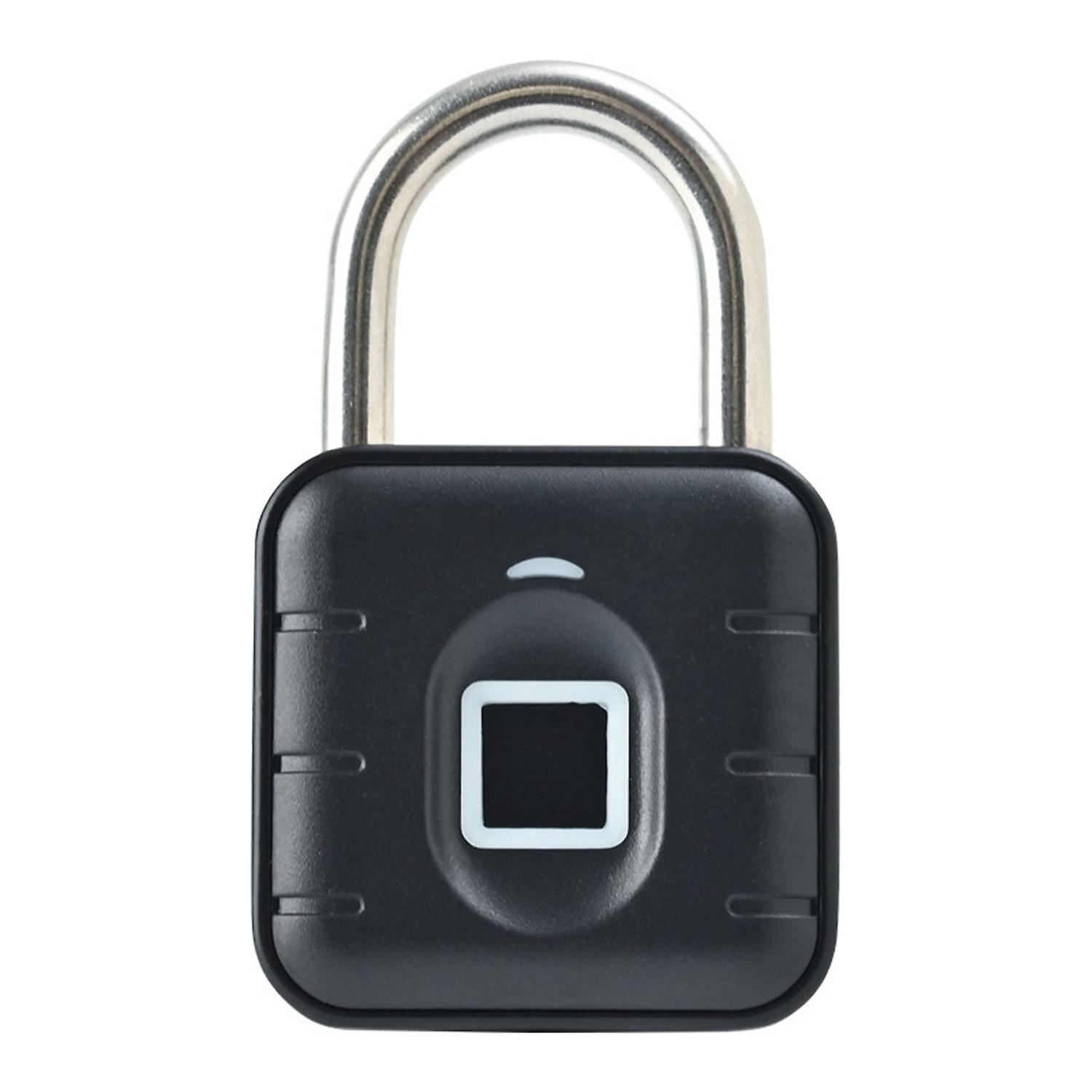 Smart Lock Smart-vorhängeschloss – Robustes Und Langlebiges Vorhängeschloss Für Gepäck, Kofferraum Und Türen – Cr2032 – Knopf-fingerabdruckschloss – Schwarz