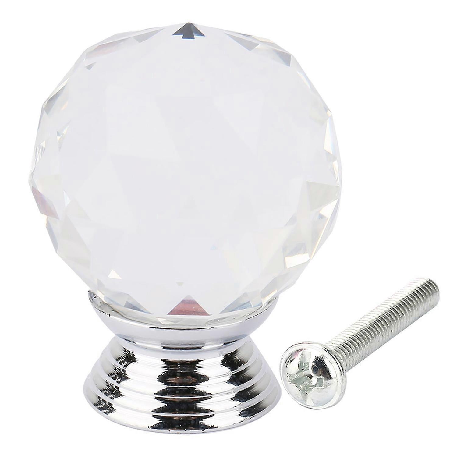 1 Stück 30 Mm Kugelförmiger Kristallglas-griff Für Schrank, Schublade Oder Kommoden (transparent)