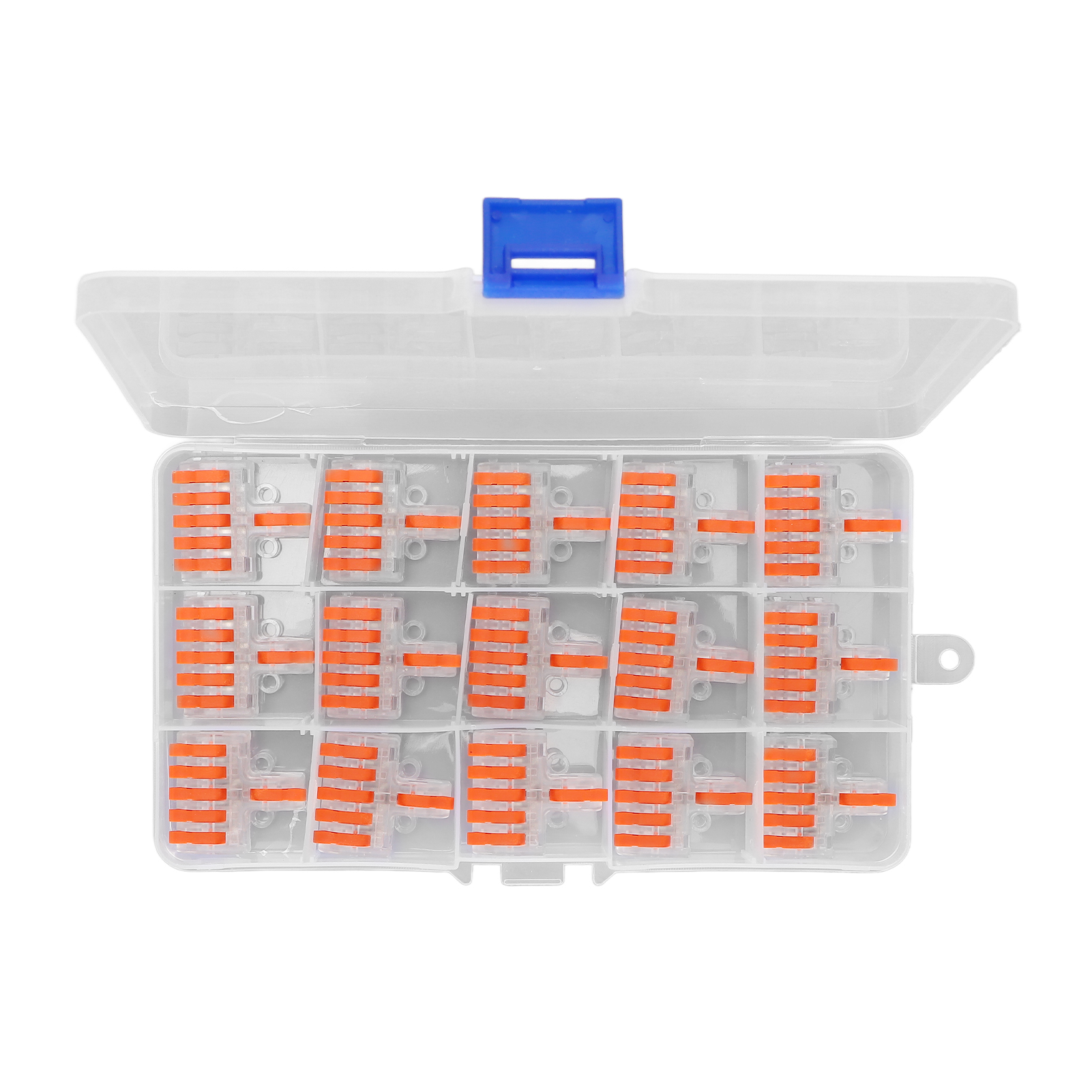 15 Stück Drahtverbinder, Schnellverbinder, Kompakt-splitterklemmen Df-15, Transparent