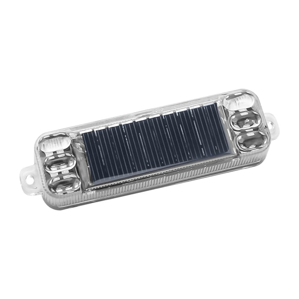 1x Feu Arrière Led Solaire Clignotant Moto Voiture - Micro Feu Stop Anti-collision Haute Luminosité, Sans Fil, Flash Permanent - Transparent