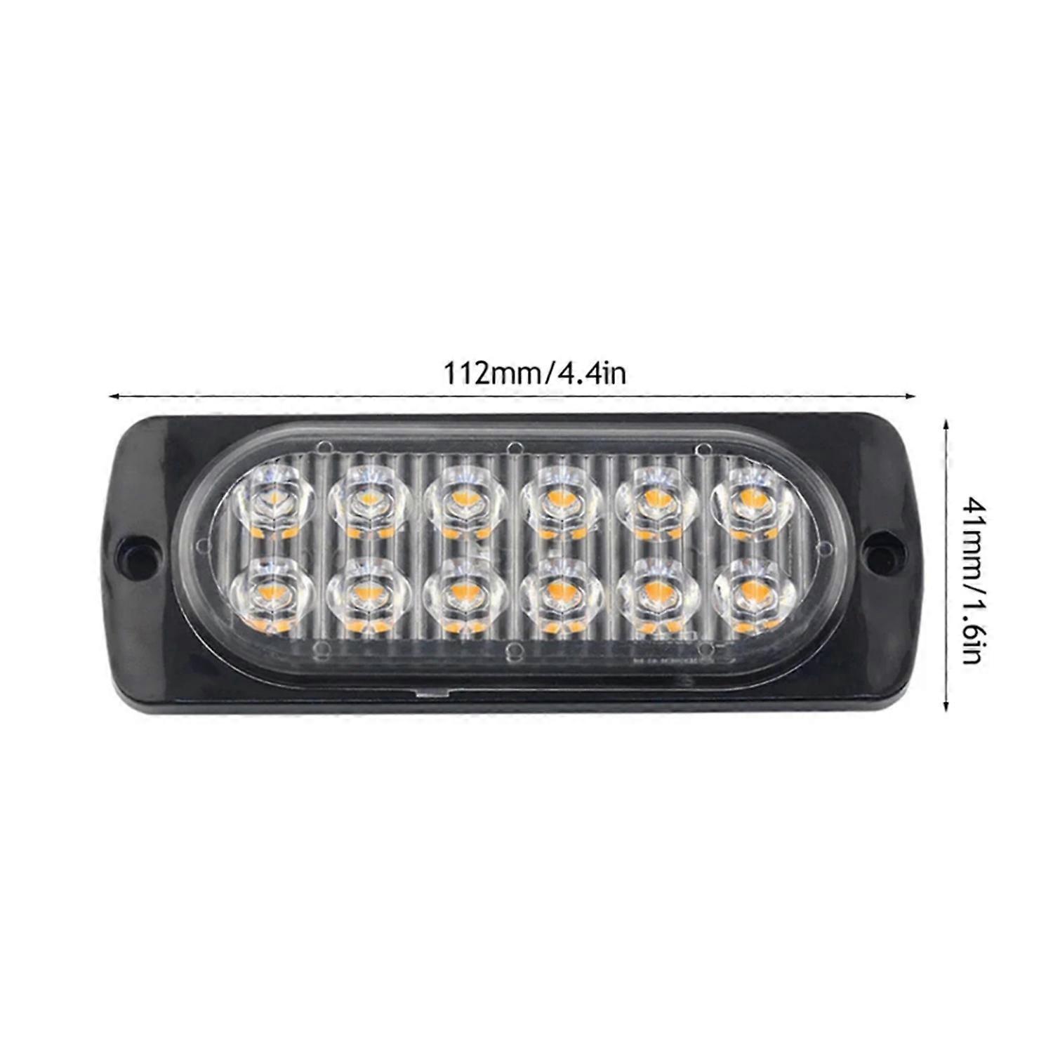 Stück 12 Led-blitzlichter, Weißes Licht, Warnblinker, Notfall-seitenmarkierungsleuchten, Warnschild