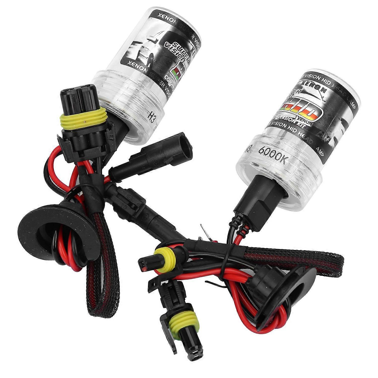 Stück H3-scheinwerferlampen, Ersatz, 35 W, 6000 K, 3250 Lm, Hohe Leuchtkraft, Weißes Licht, Auto-frontscheinwerfer