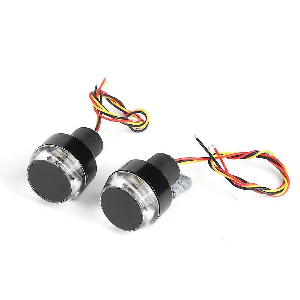 2 Stück Motorrad-lenkerleuchten Led-blinker, Lenkerenden, Seitenmarkierungsleuchten (weiß, Gelb, L)