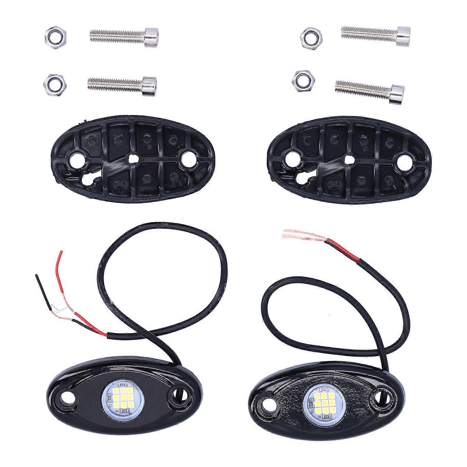 Paar Unterbodenbeleuchtung, Weiß, 9 Leds, Ip68, Universell Für Auto, Lkw, Atv, Rzr, Utv