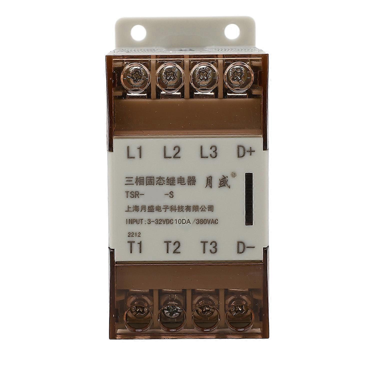 Dreiphasen-halbleiterrelais Mit Kühlkörper, 3–32 V Dc Steuerspannung, 24–380 V Ac Lastspannung, Weißes Gehäuse 1