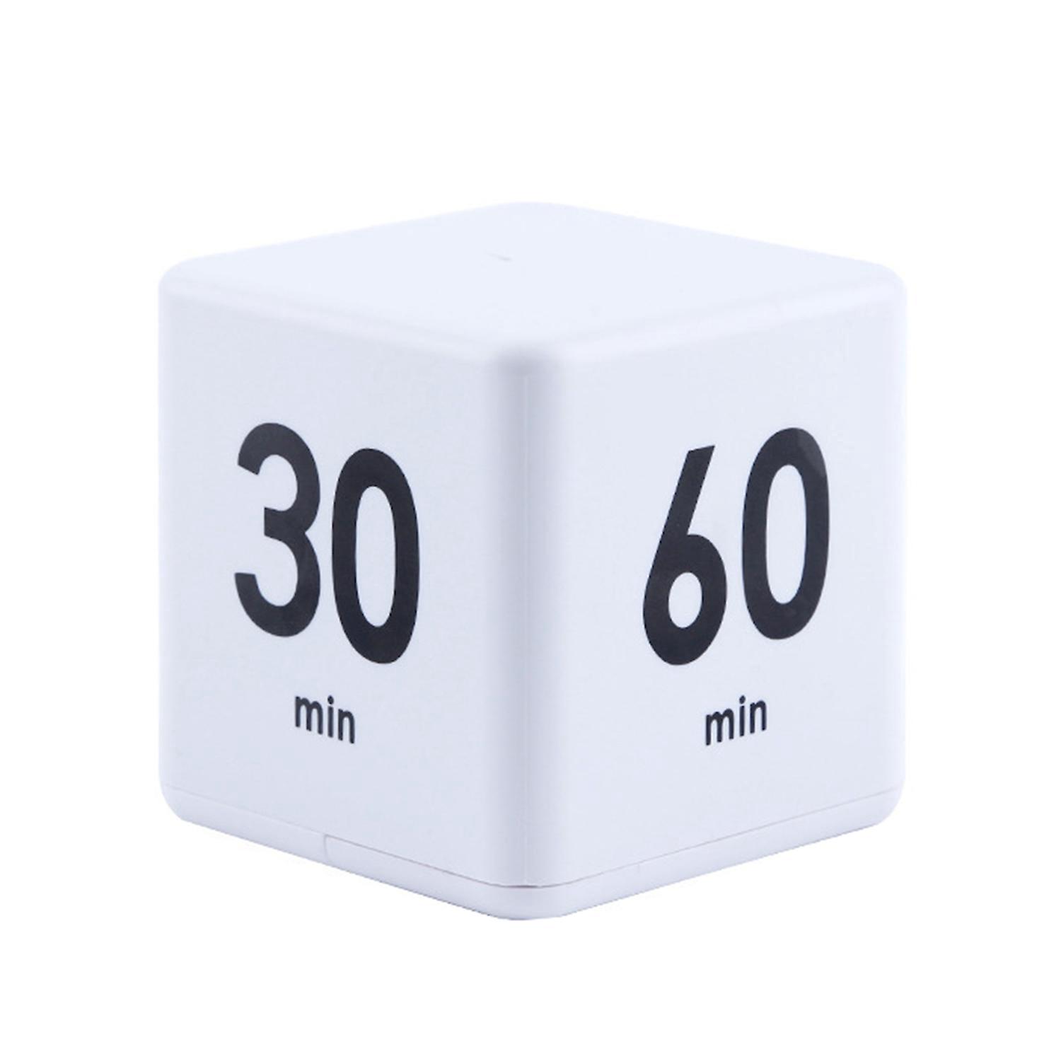 Würfeltimer Mit Zeitmanagement- Und Countdown-funktion, Schwerkraftsensor, Klapptimer, 6,6 Cm (2,6 Zoll), Kinderzeit – Weiß
