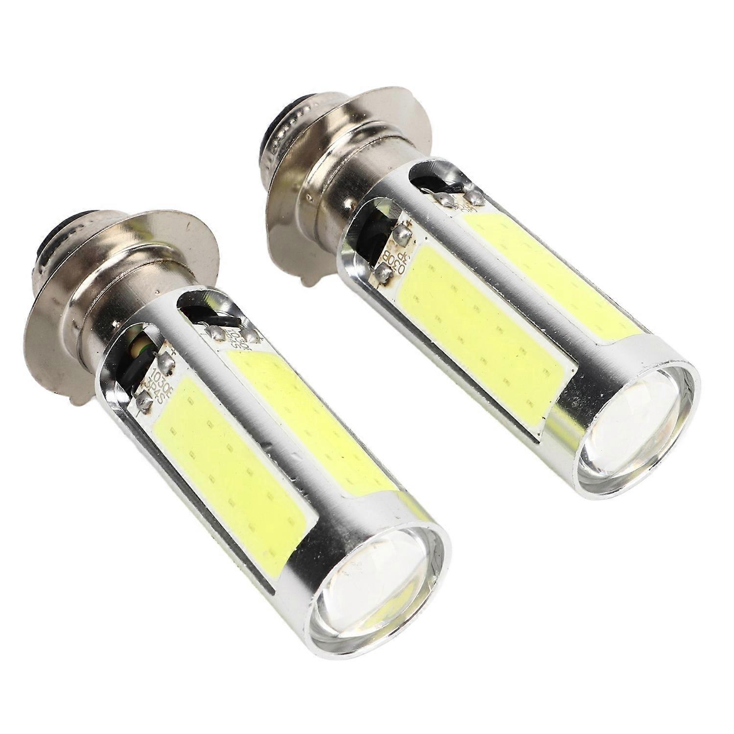 2x 6000k Weiße H6m Cob Led Motorrad-/atv-scheinwerfer-nebelscheinwerferlampe Px15d P15d25‑1