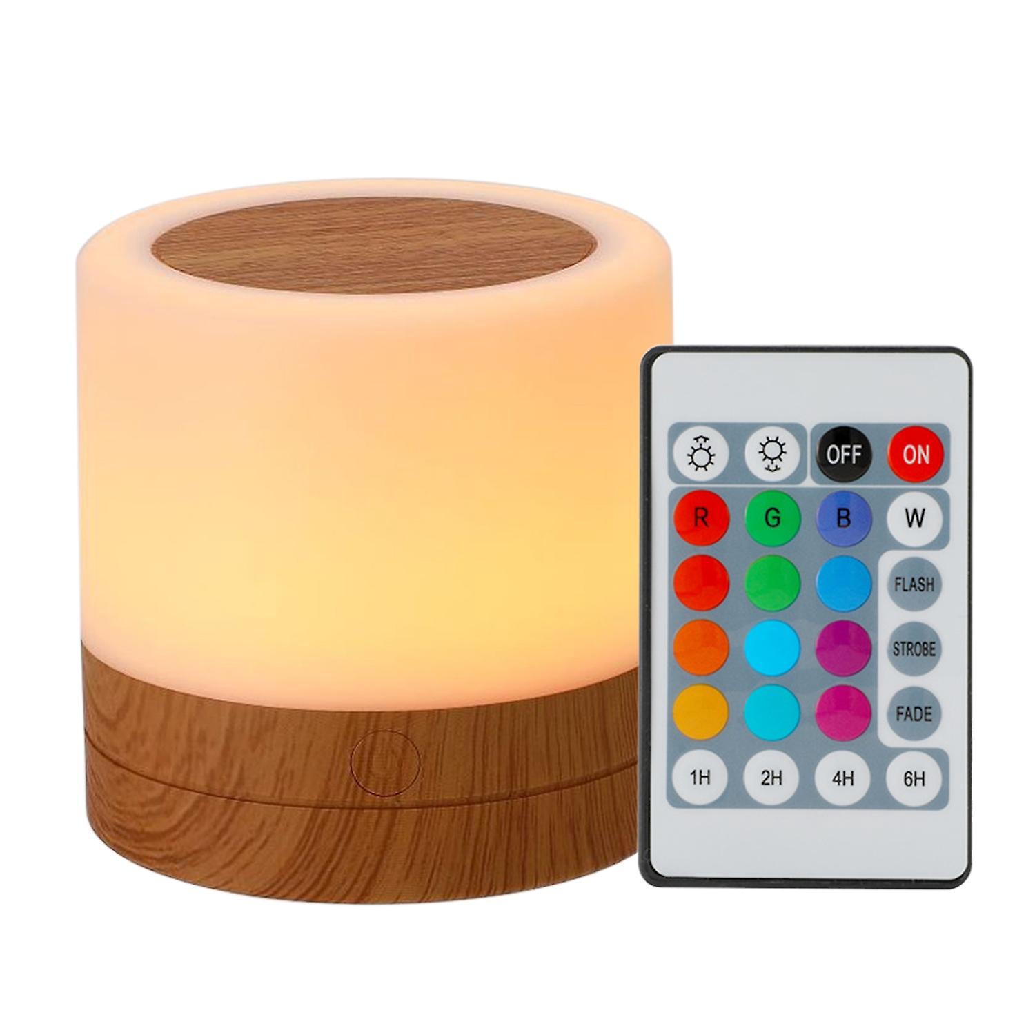 Led-tischleuchte, Farbenfrohes Nachtlicht, Usb-anschluss, Rgb-nachtlampe Mit Touchfunktion Und Fernbedienung